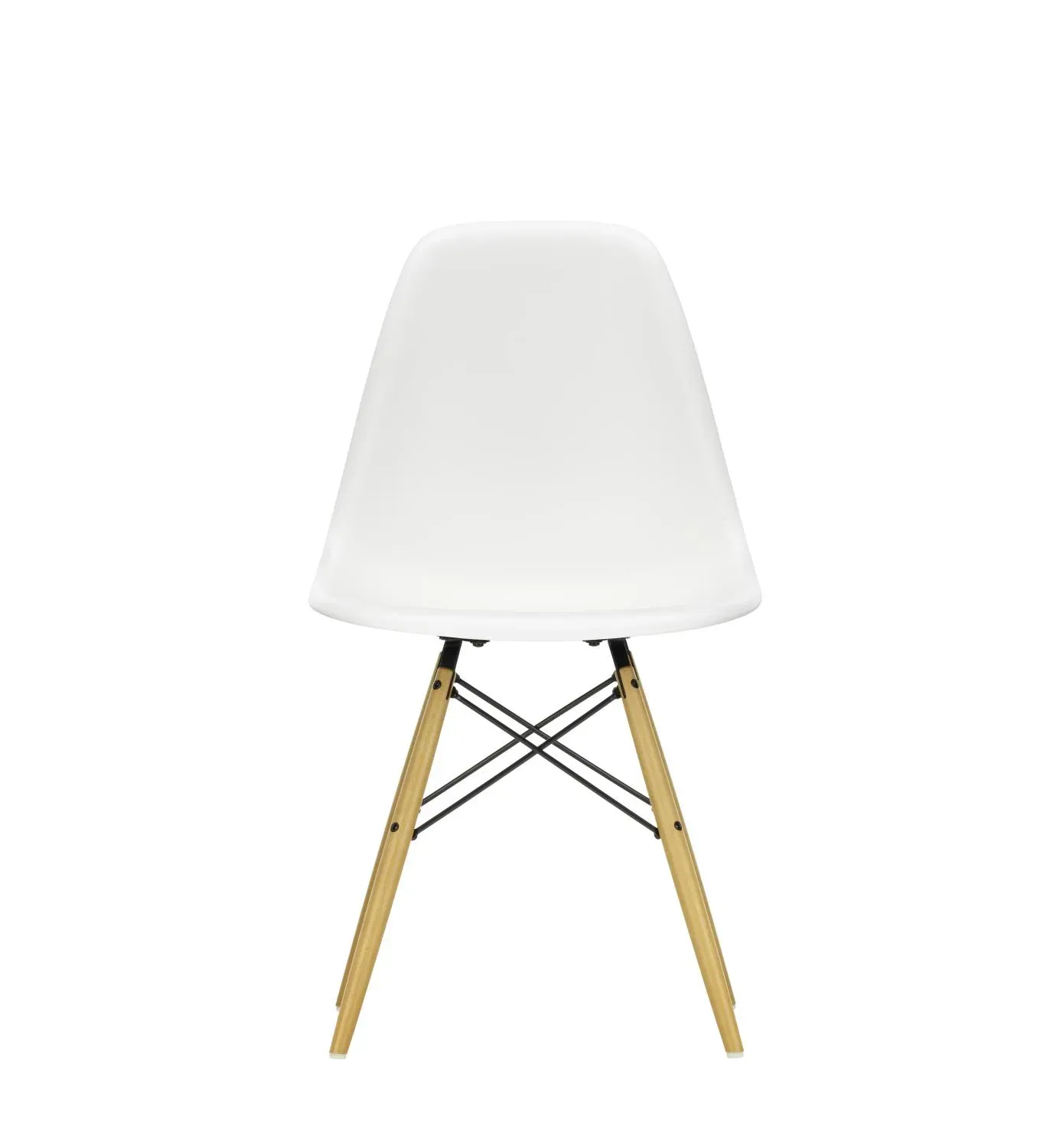 Vitra DSW Eames Plastic Side Chair - blanc - érable jaune