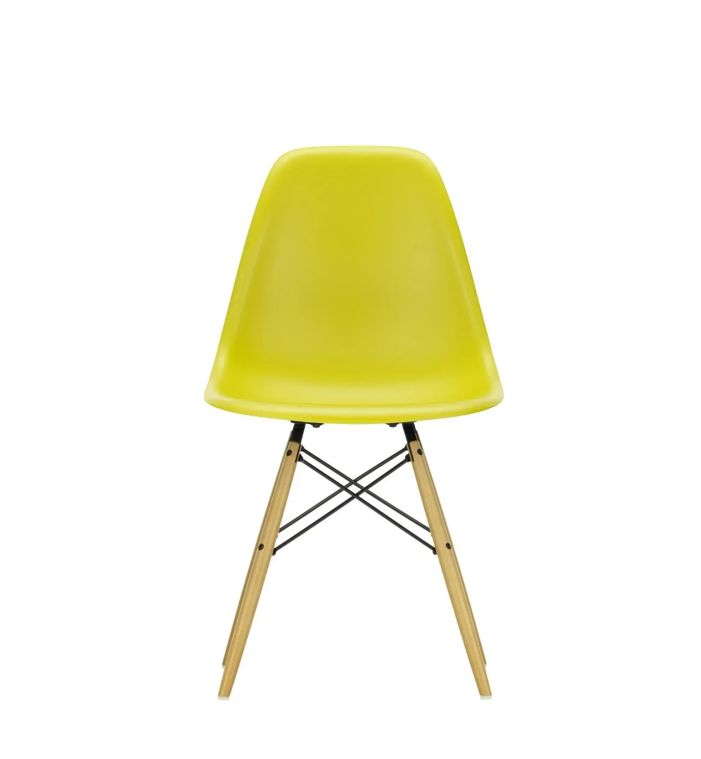 Vitra DSW Eames Plastic Side Chair - moutarde RE - érable jaune
