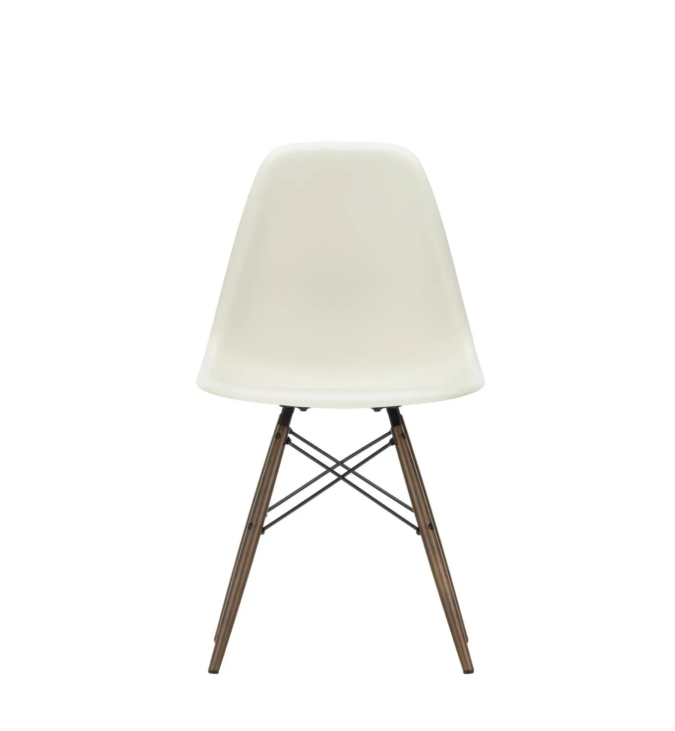 Vitra DSW Eames Plastic Side Chair - galet RE - érable foncé