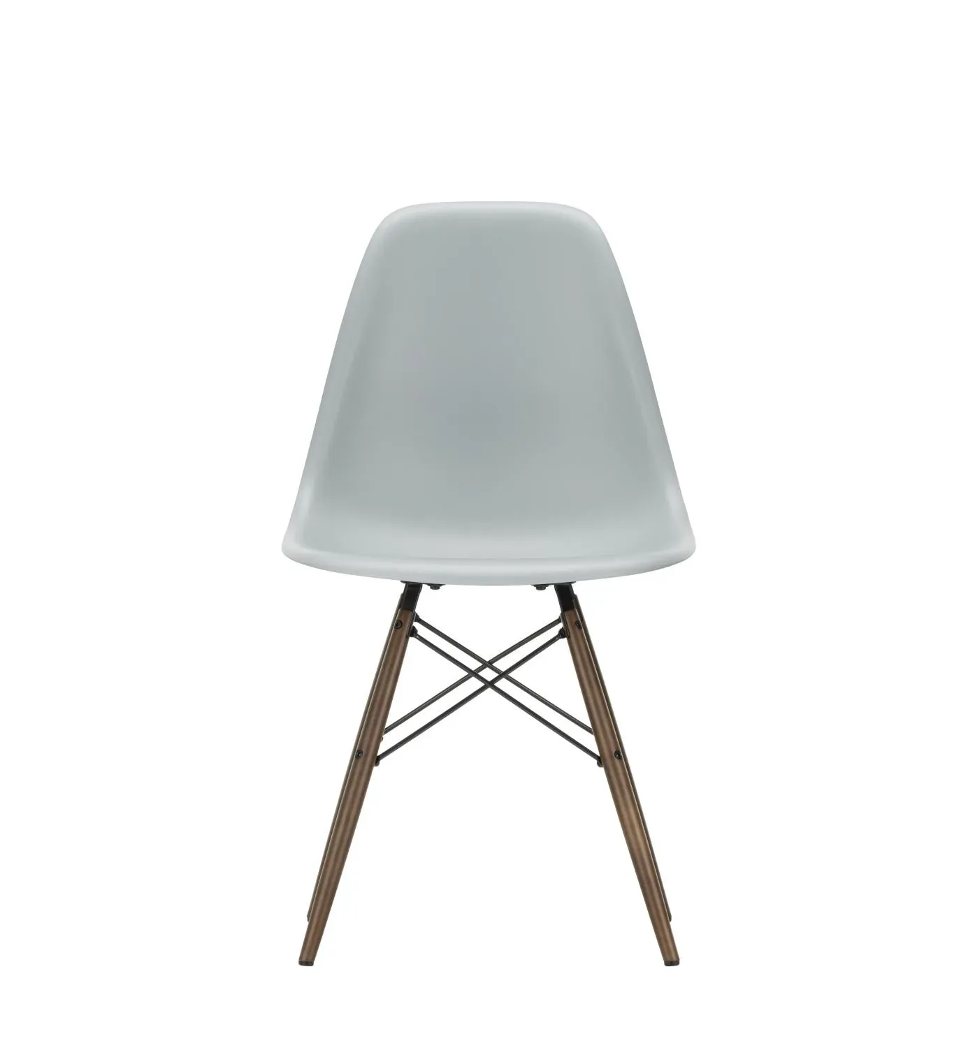 Vitra DSW Eames Plastic Side Chair - gris clair RE - érable foncé