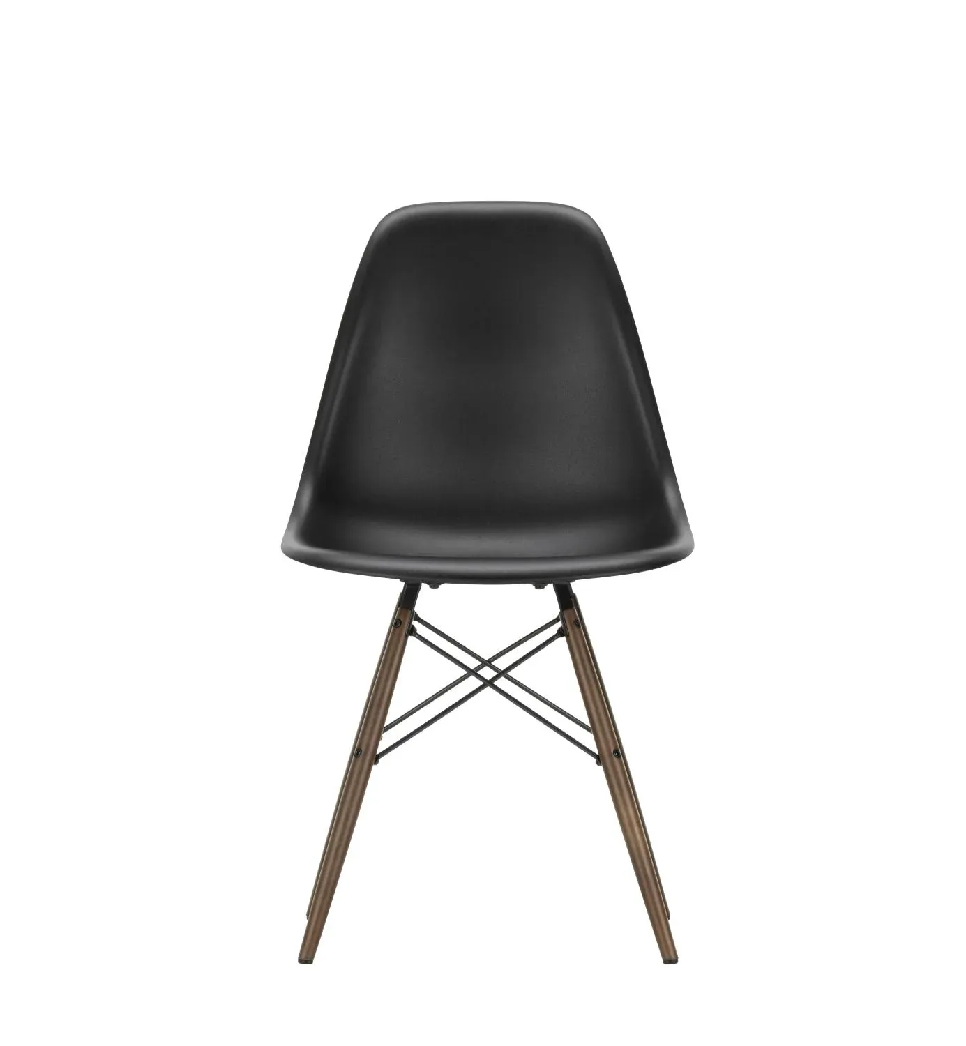 Vitra DSW Eames Plastic Side Chair - noir foncé RE - érable foncé