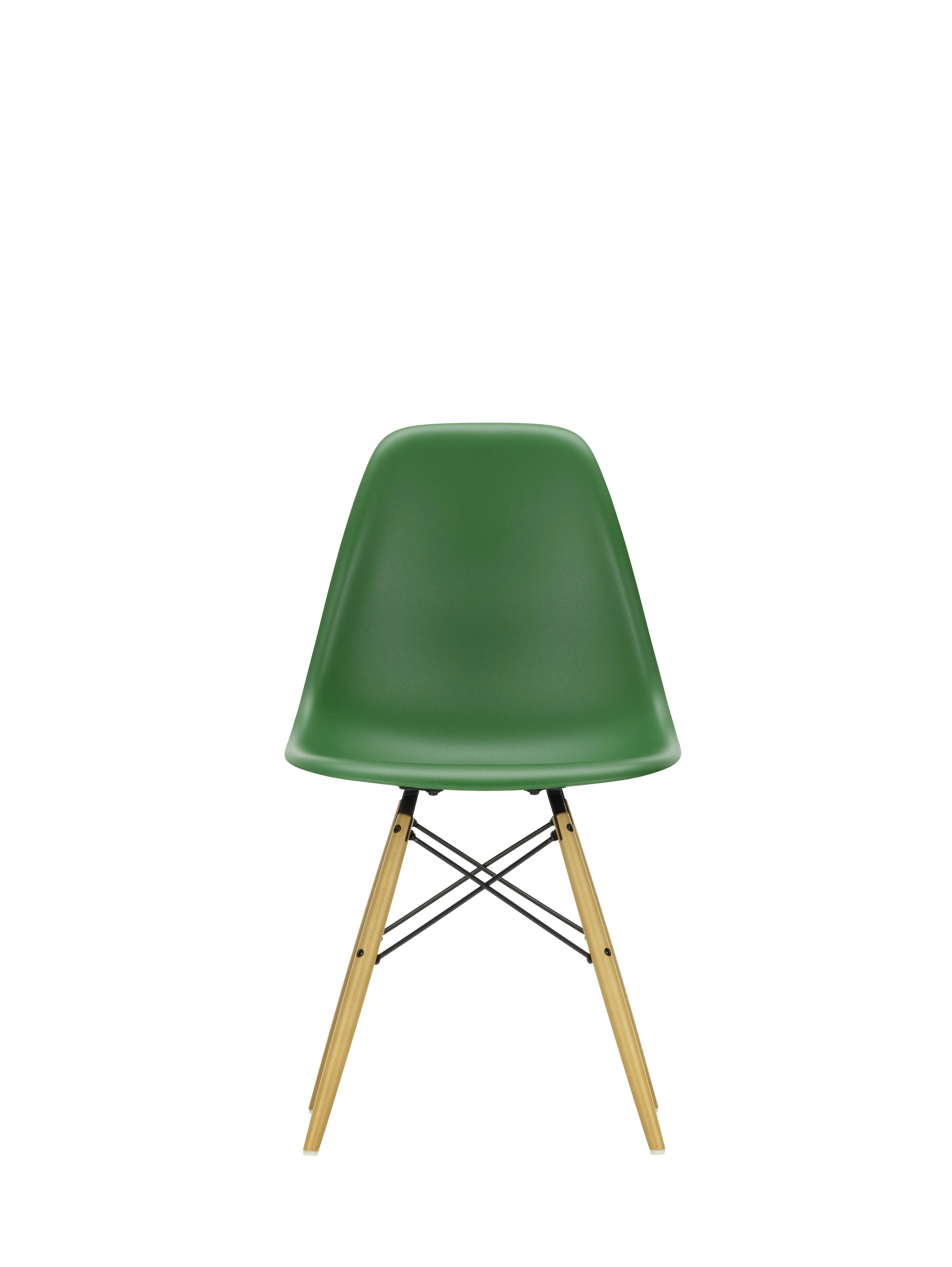 Vitra DSW Eames Plastic Side Chair - émeraude RE - érable jaune