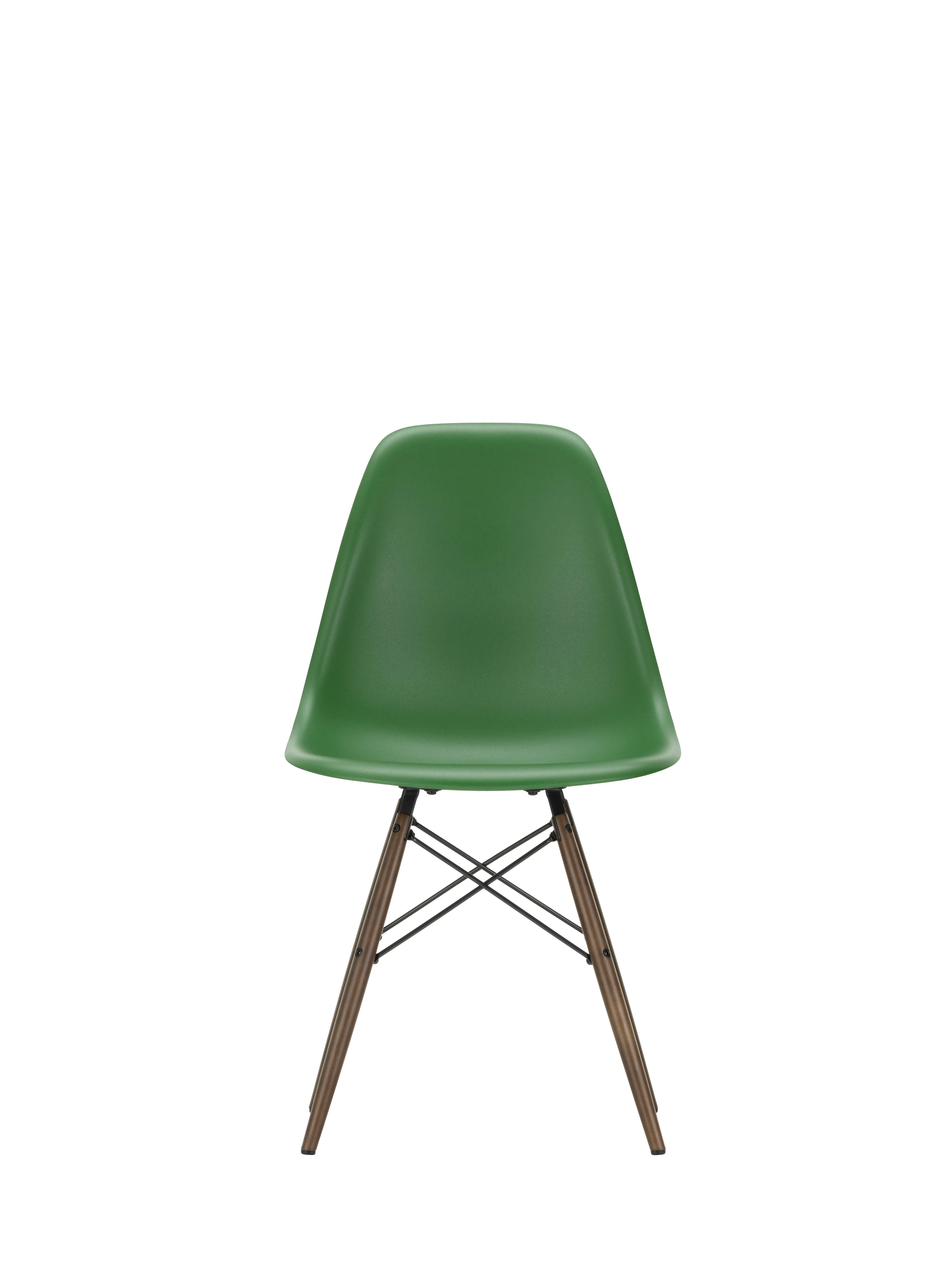 Vitra DSW Eames Plastic Side Chair - émeraude RE - érable foncé