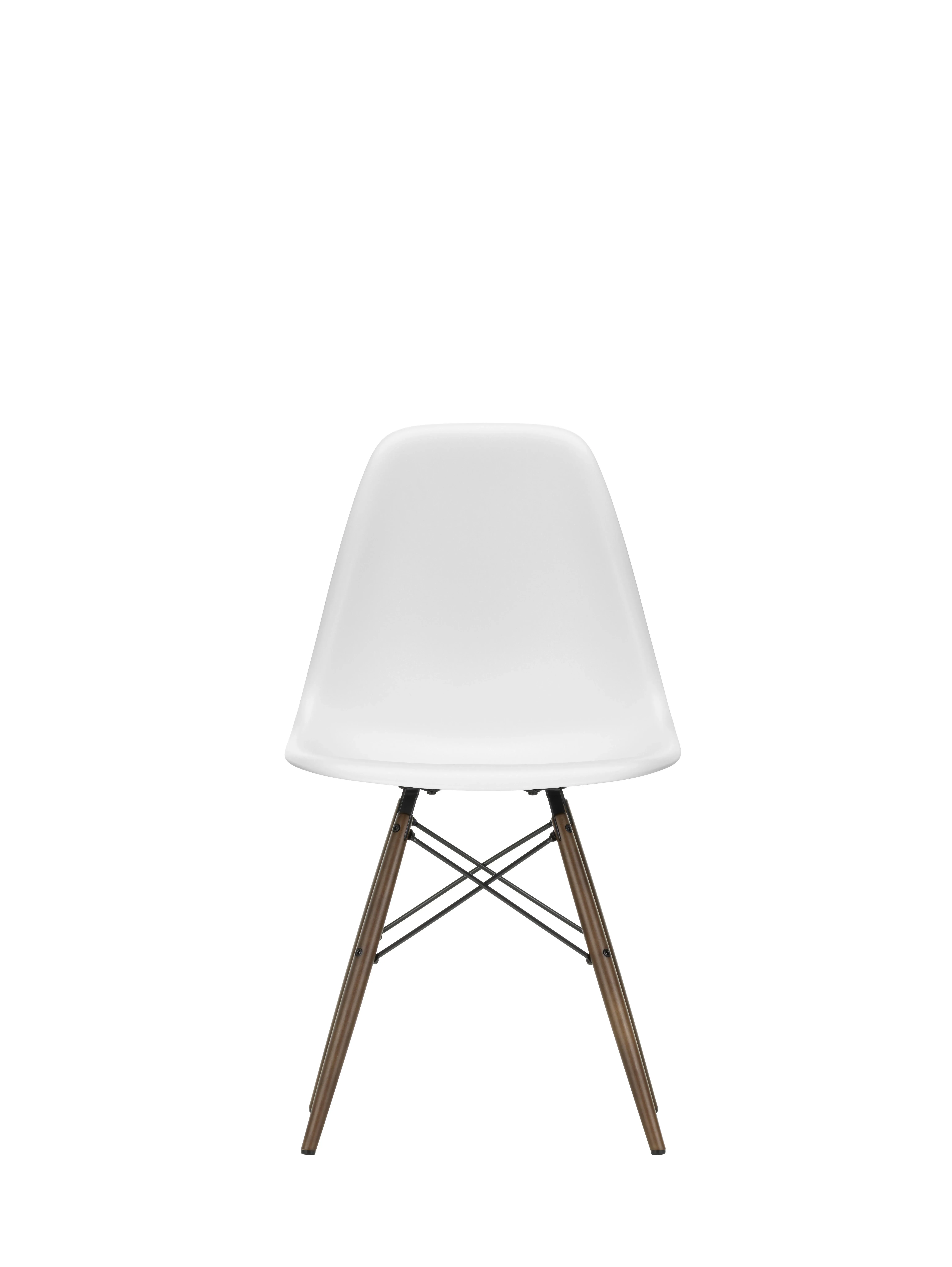 Vitra DSW Eames Plastic Side Chair - coton blanc  RE - érable foncé