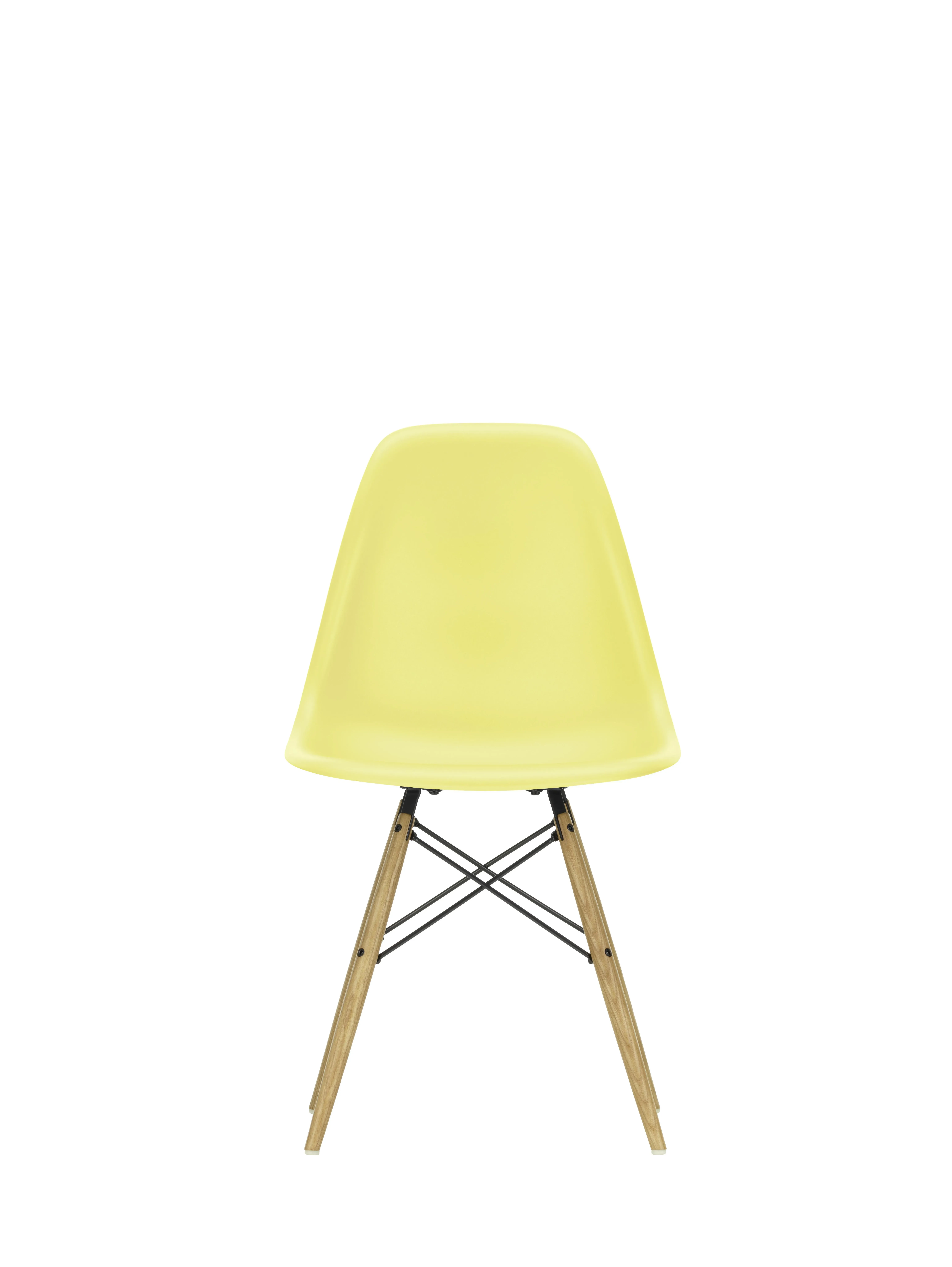 Vitra DSW Eames Plastic Side Chair - citron RE - Frêne couleur miel