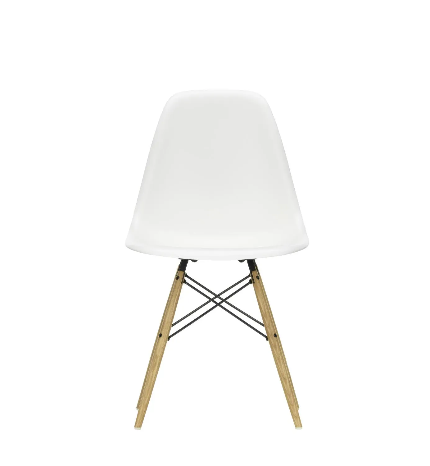 Vitra DSW Eames Plastic Side Chair - Frêne couleur miel - blanc