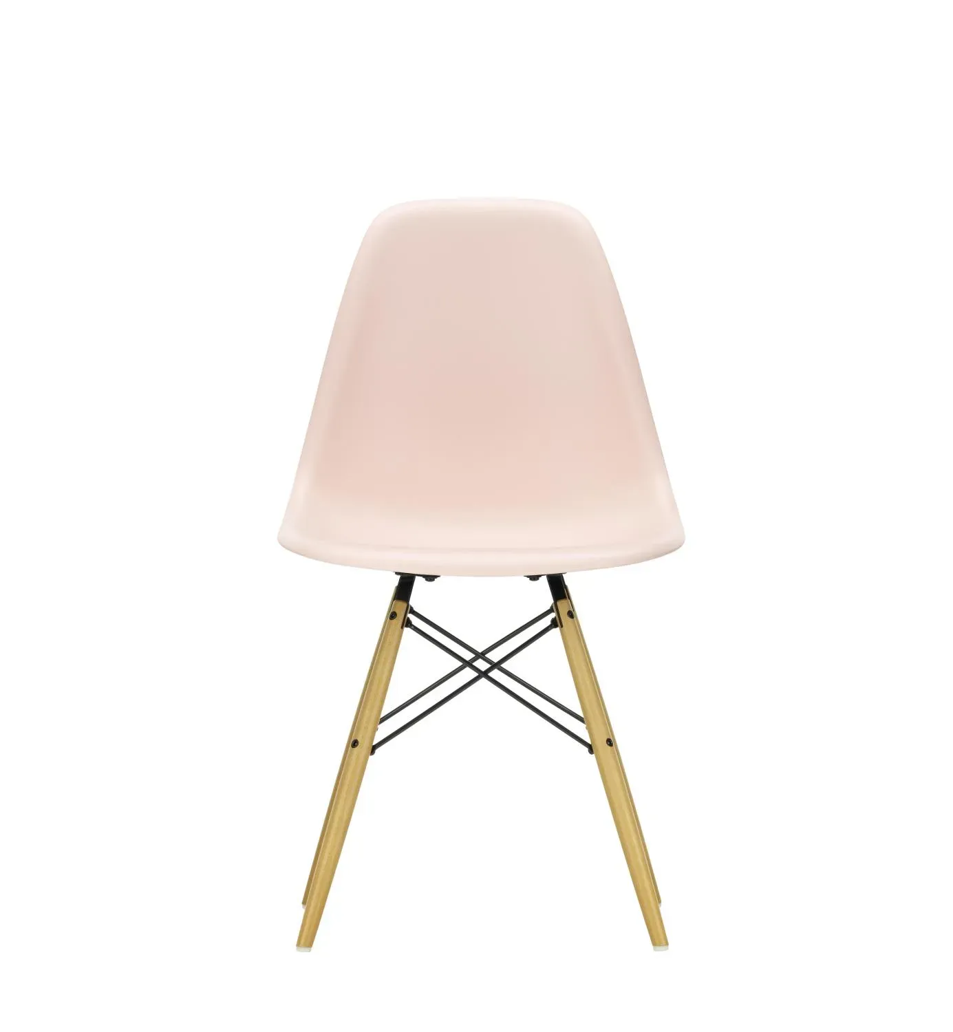 Vitra DSW Eames Plastic Side Chair - érable jaune - rose doux RE