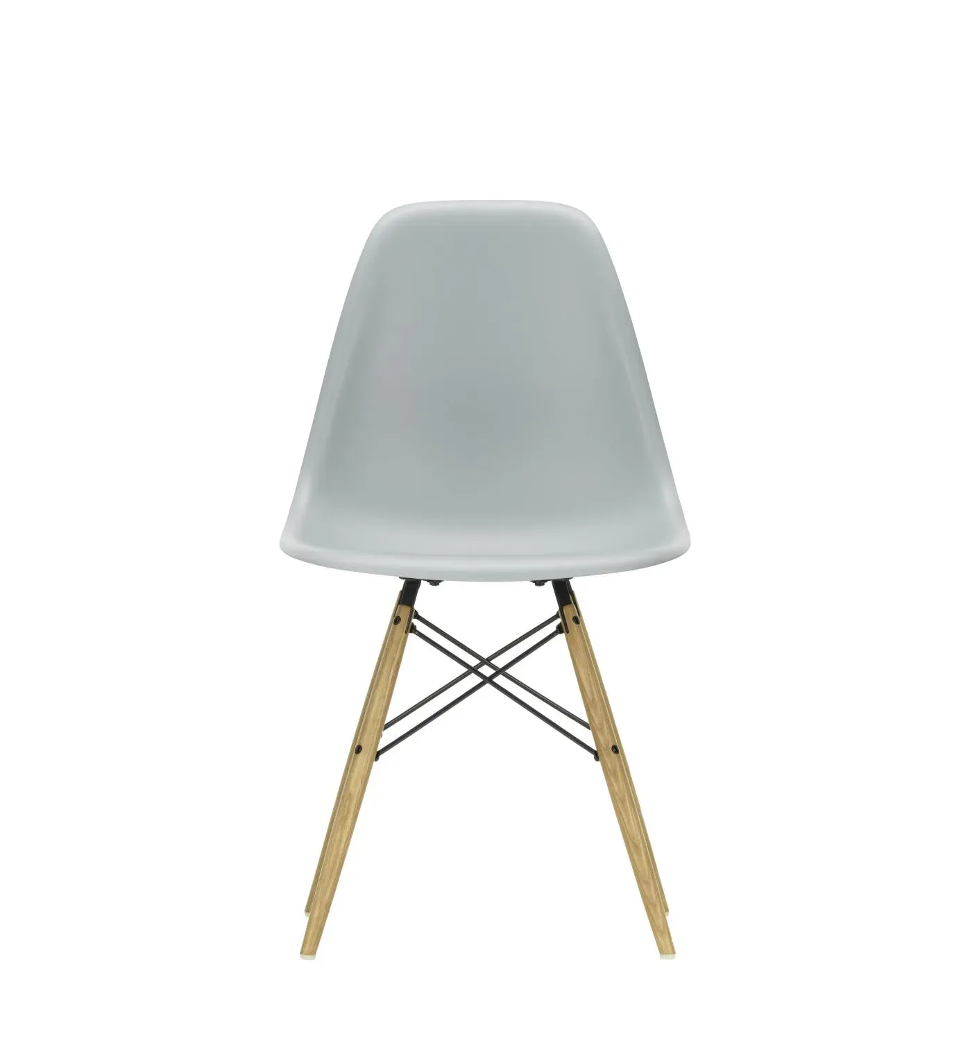 Vitra DSW Eames Plastic Side Chair - gris clair RE - Frêne couleur miel
