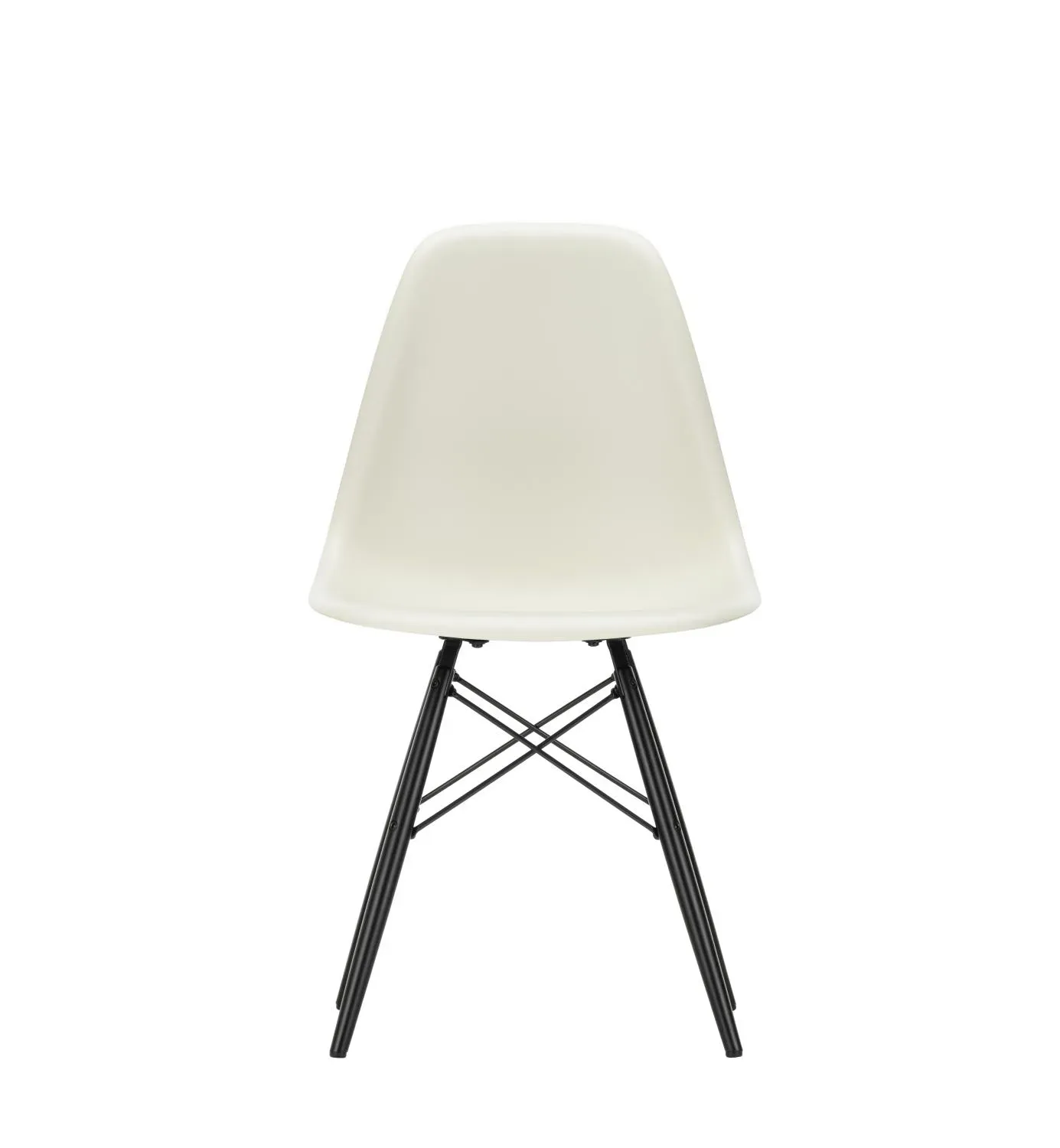 Vitra DSW Eames Plastic Side Chair - galet RE - érable noir