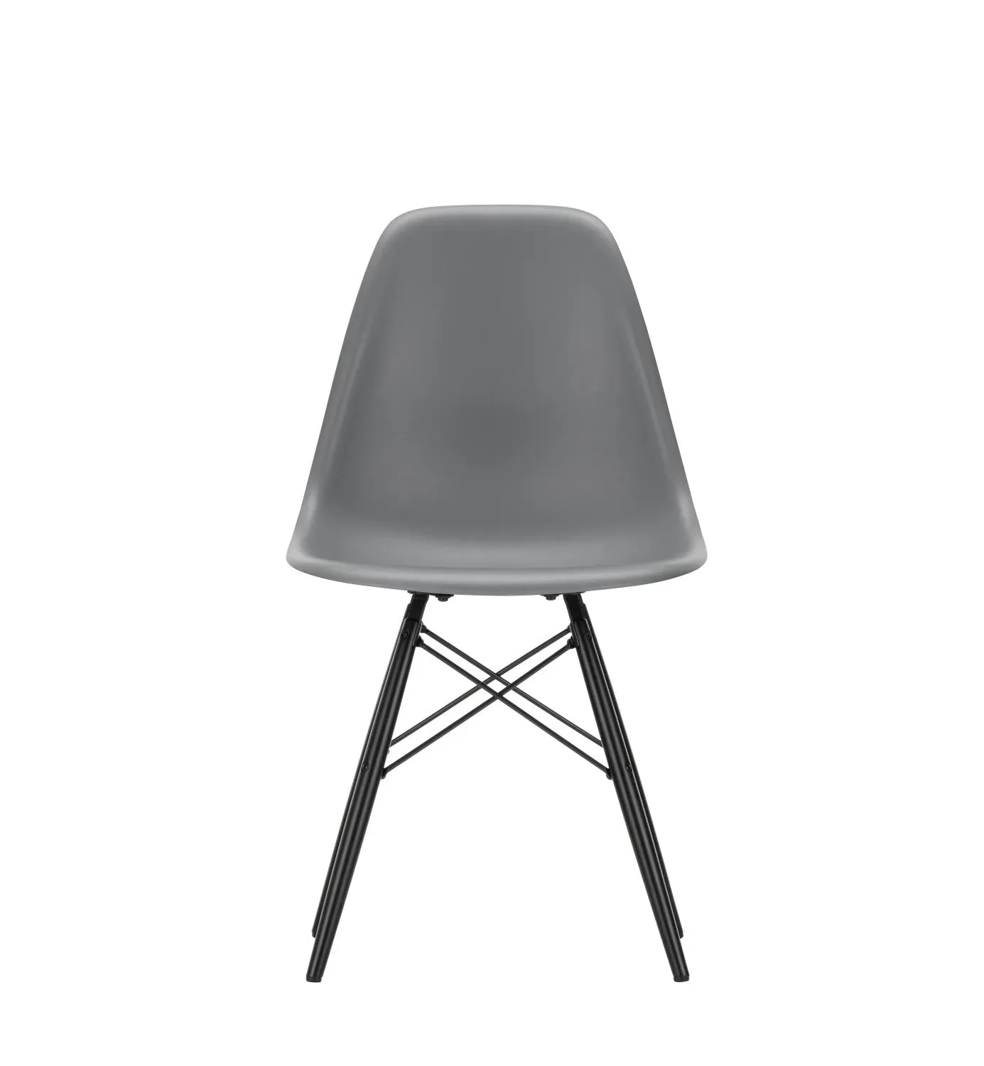 Vitra DSW Eames Plastic Side Chair - gris granit RE - érable noir