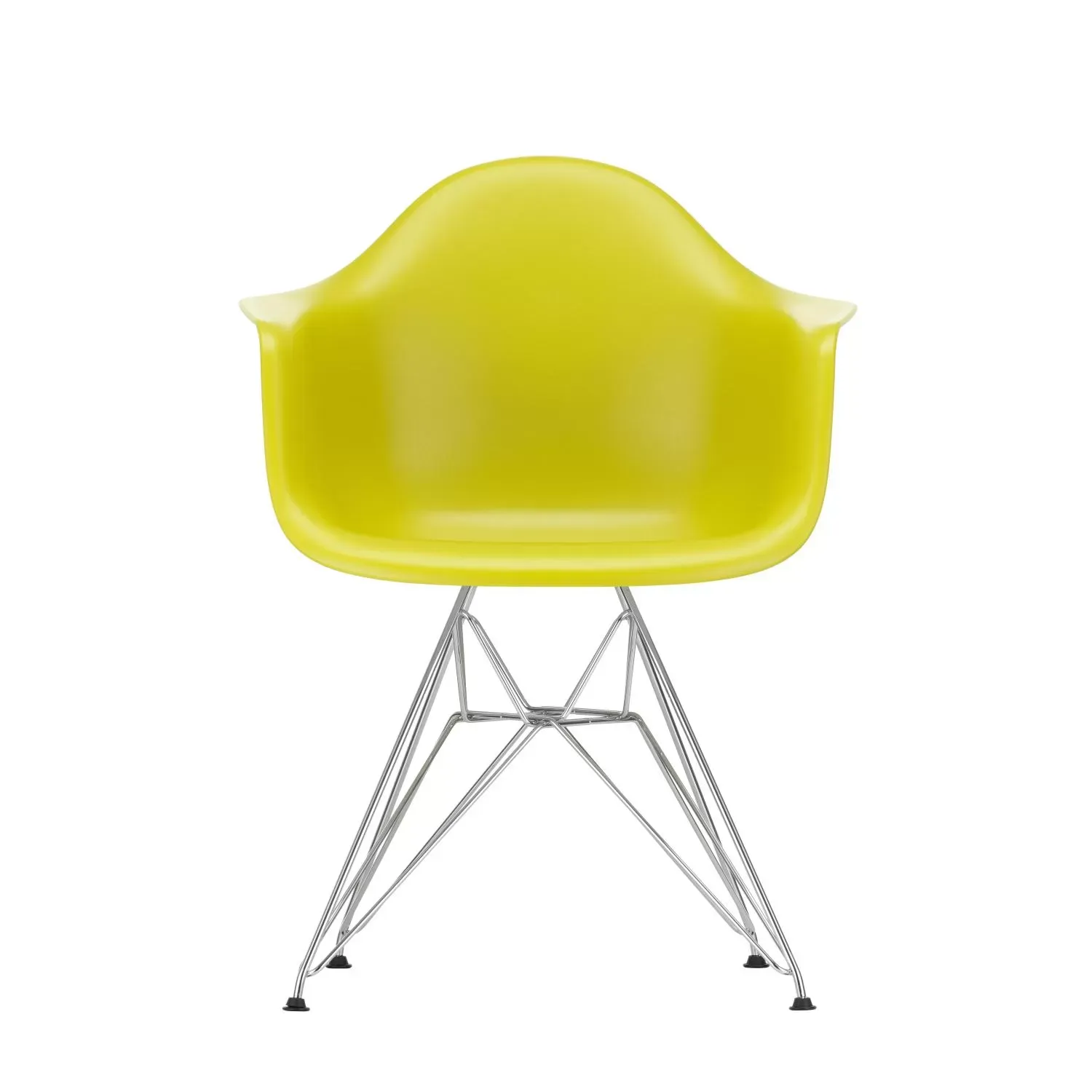 Vitra DAR Eames Plastic Armchair - chromé - moutarde RE