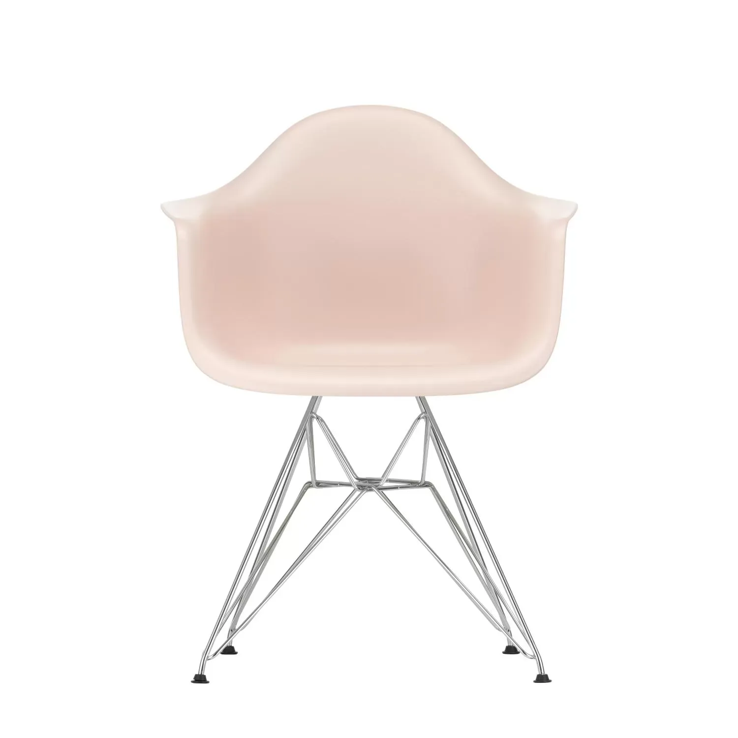 Vitra DAR Eames Plastic Armchair - chromé - rose doux RE
