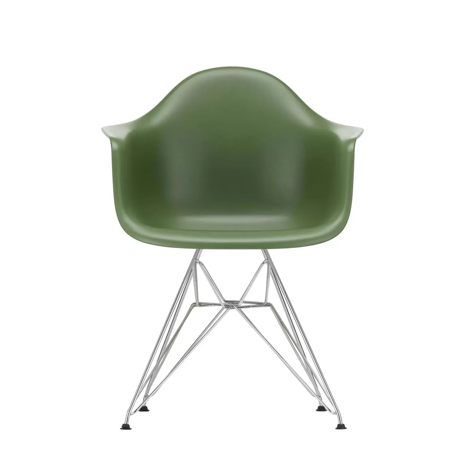 Vitra DAR Eames Plastic Armchair - chromé - forest RE