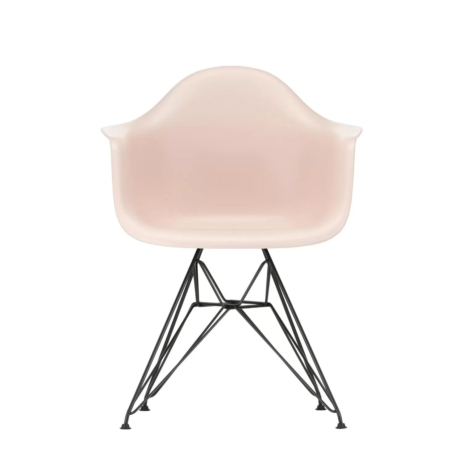 Vitra DAR Eames Plastic Armchair - rose doux RE - noir