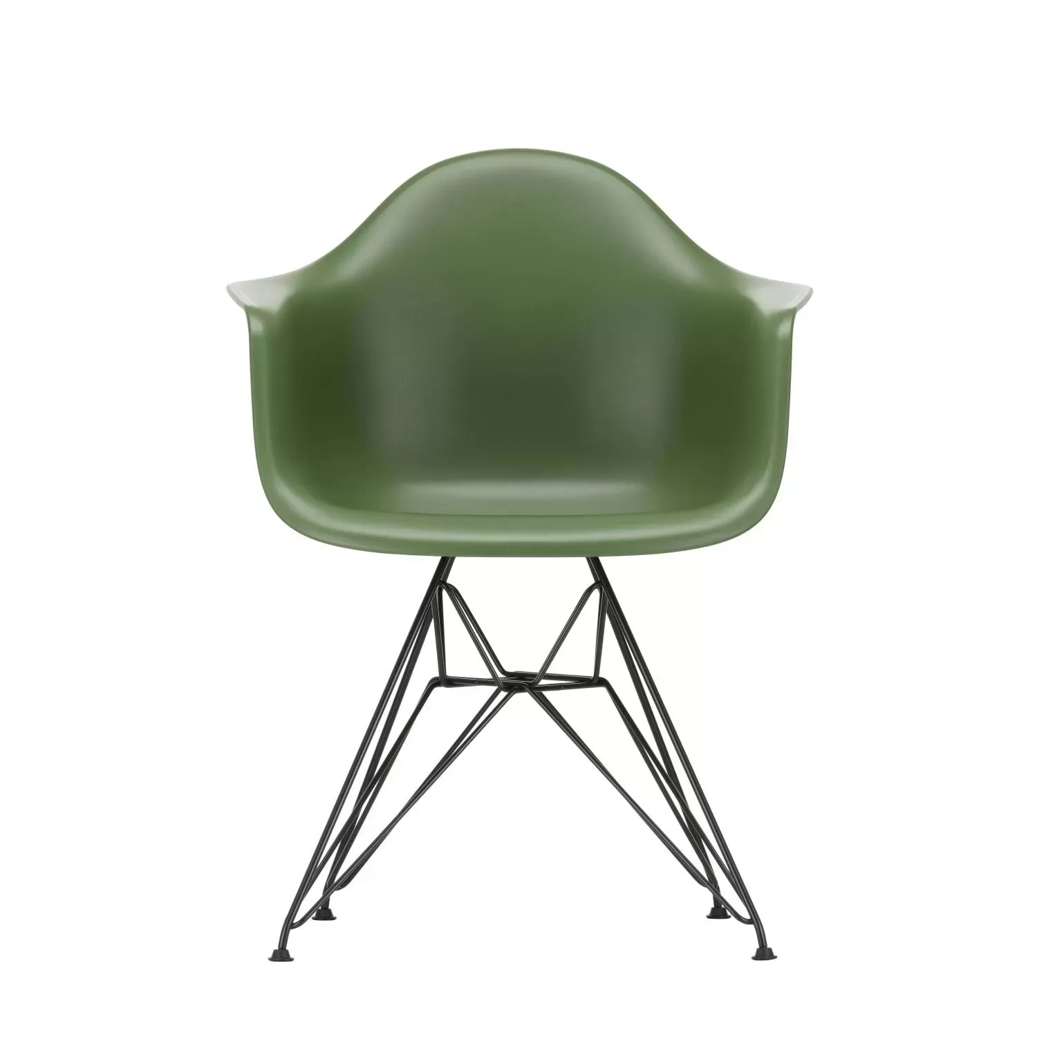 Vitra DAR Eames Plastic Armchair - forest RE - noir