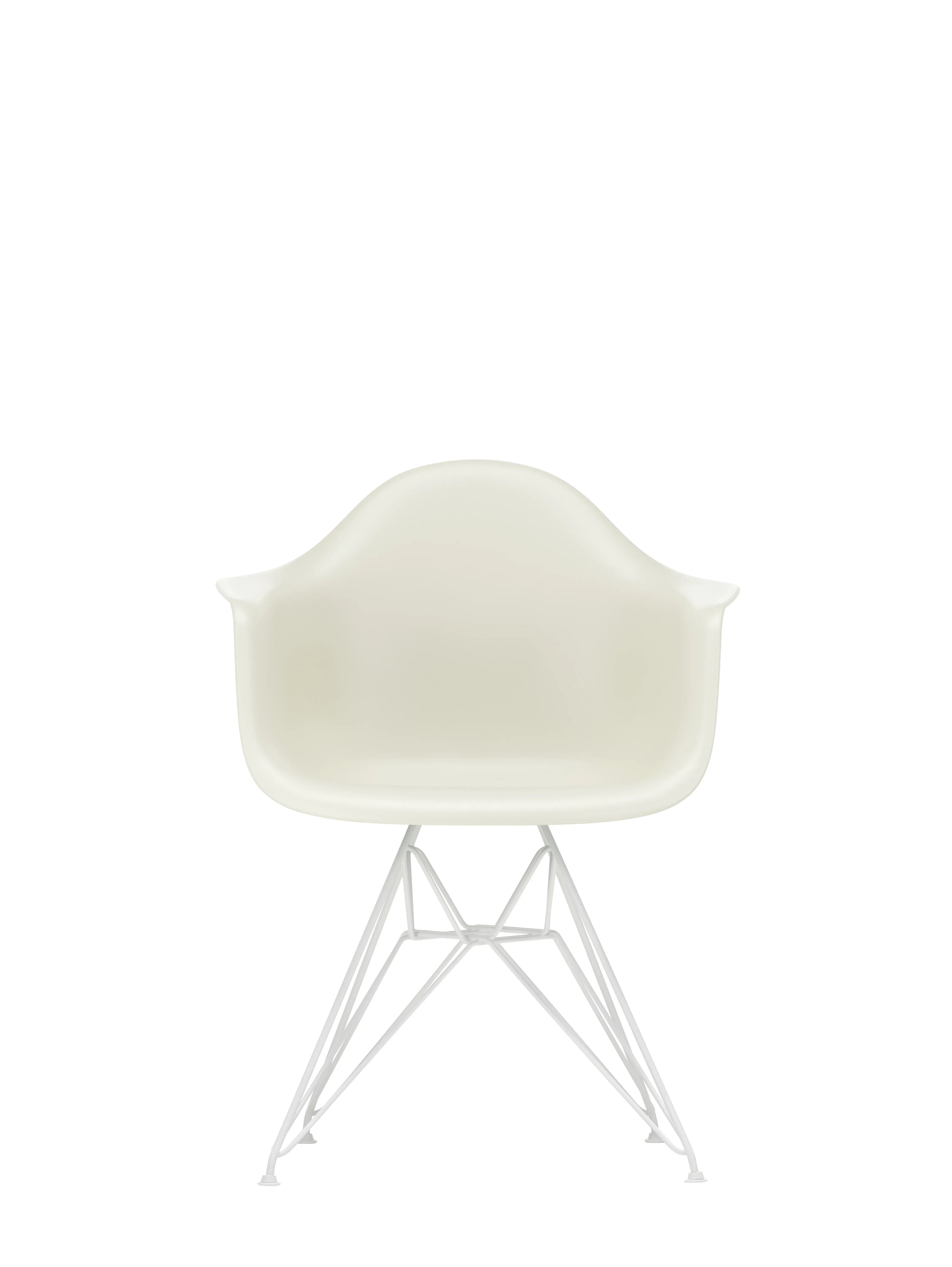 Vitra DAR Eames Plastic Armchair - galet RE - blanc