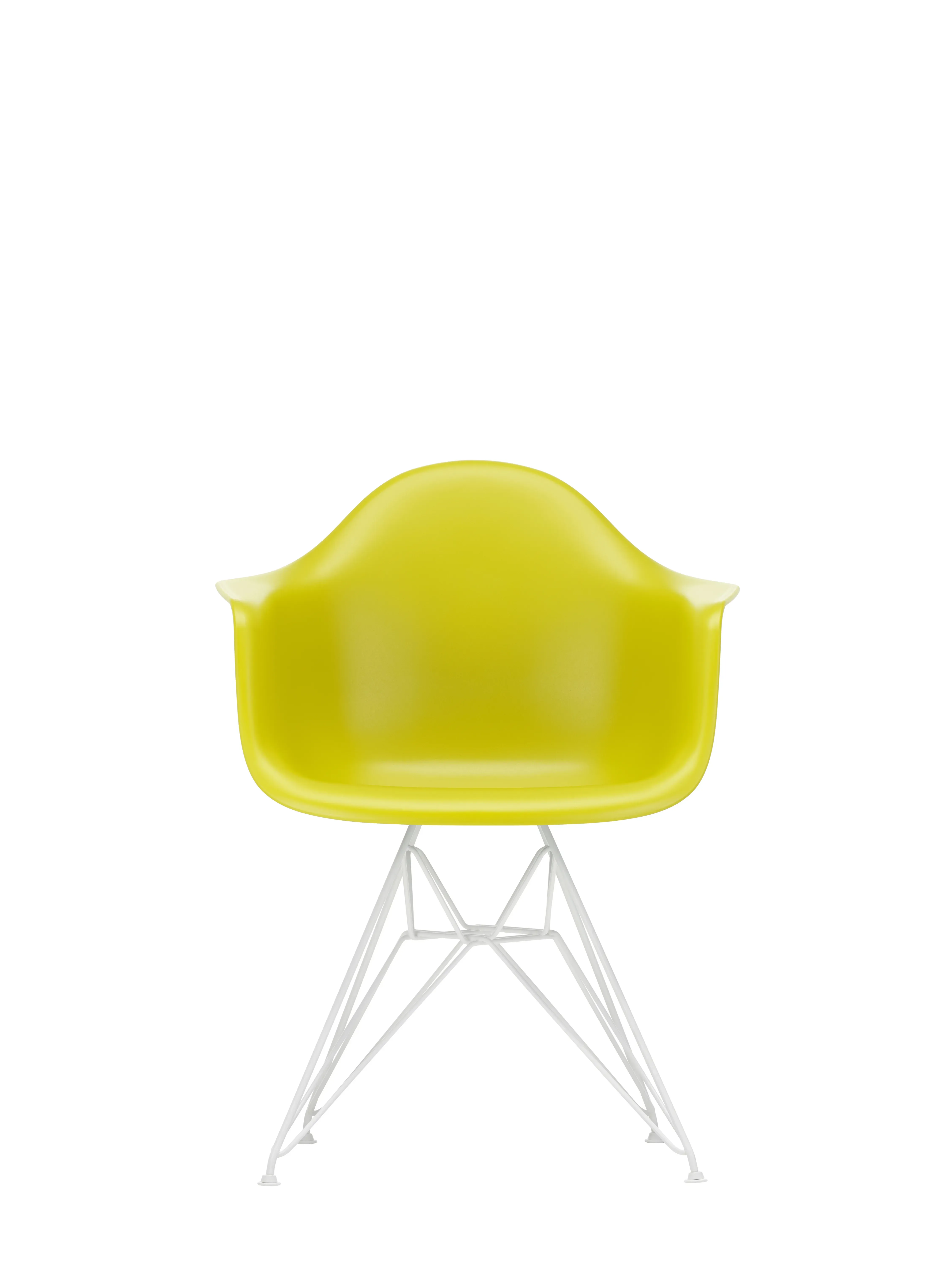 Vitra DAR Eames Plastic Armchair - moutarde RE - blanc