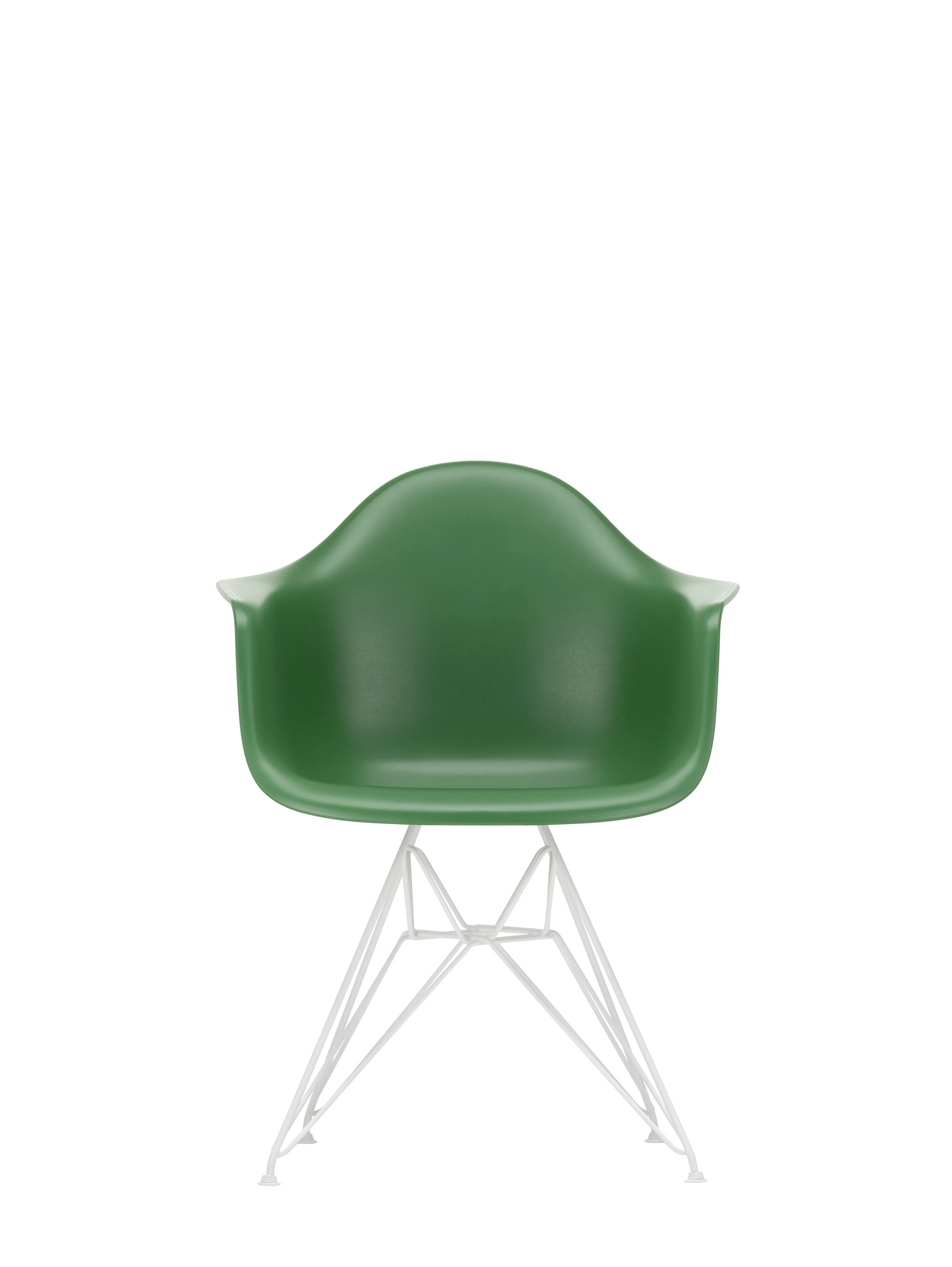 Vitra DAR Eames Plastic Armchair - émeraude RE - blanc