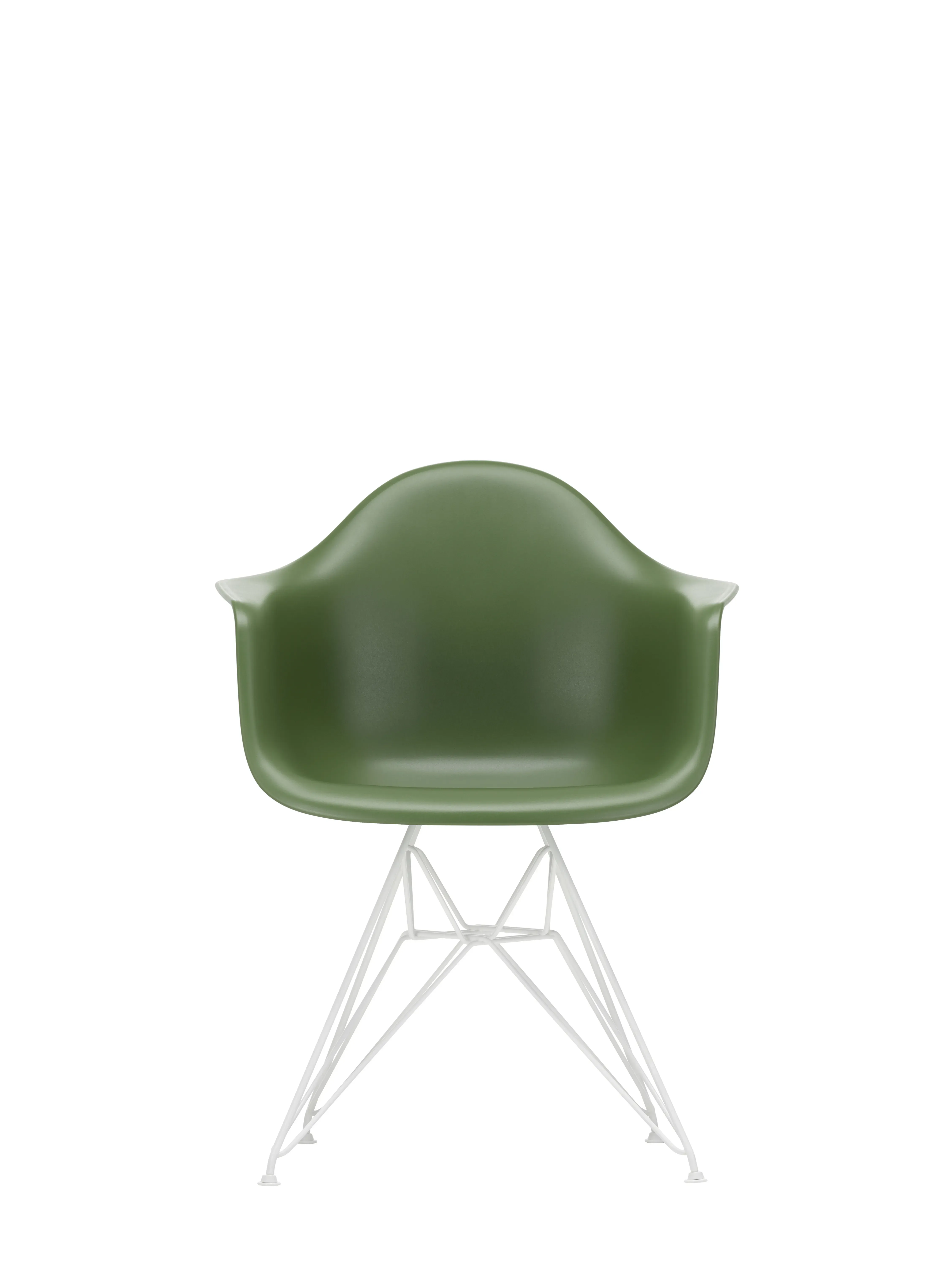 Vitra DAR Eames Plastic Armchair - forest RE - blanc