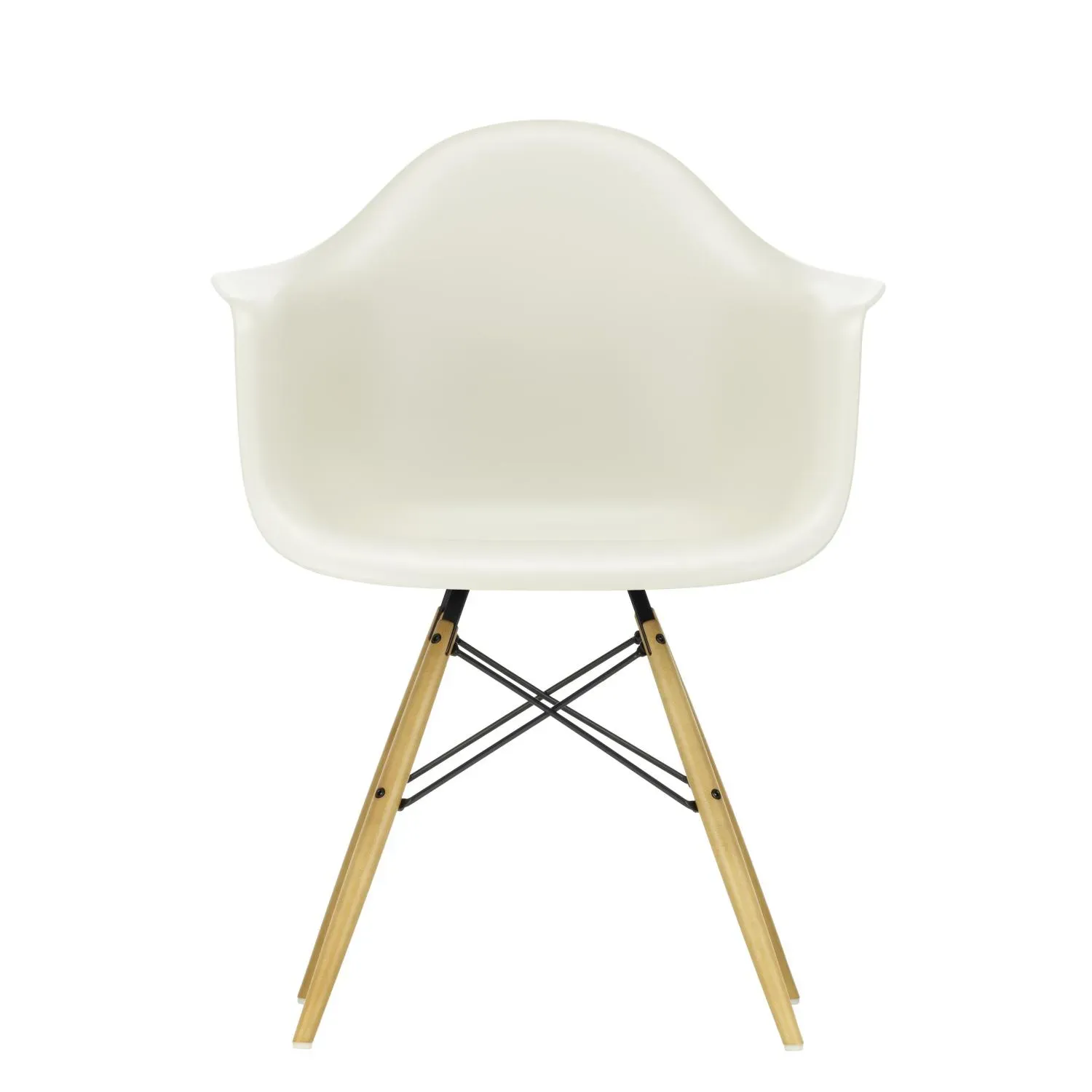 Vitra DAW Eames Plastic Armchair - érable jaune - galet RE