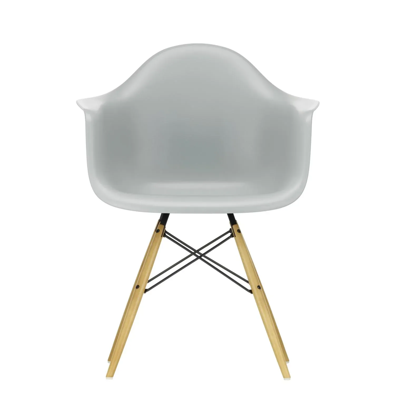 Vitra DAW Eames Plastic Armchair - gris clair RE - érable jaune