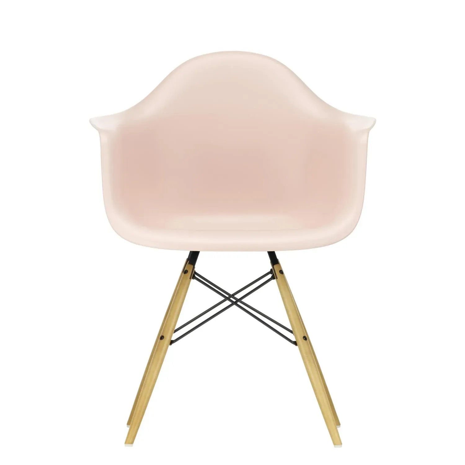 Vitra DAW Eames Plastic Armchair - rose doux RE - érable jaune