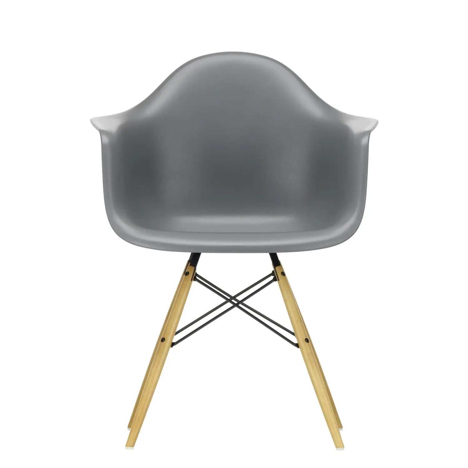 Vitra DAW Eames Plastic Armchair - gris granit RE - érable jaune
