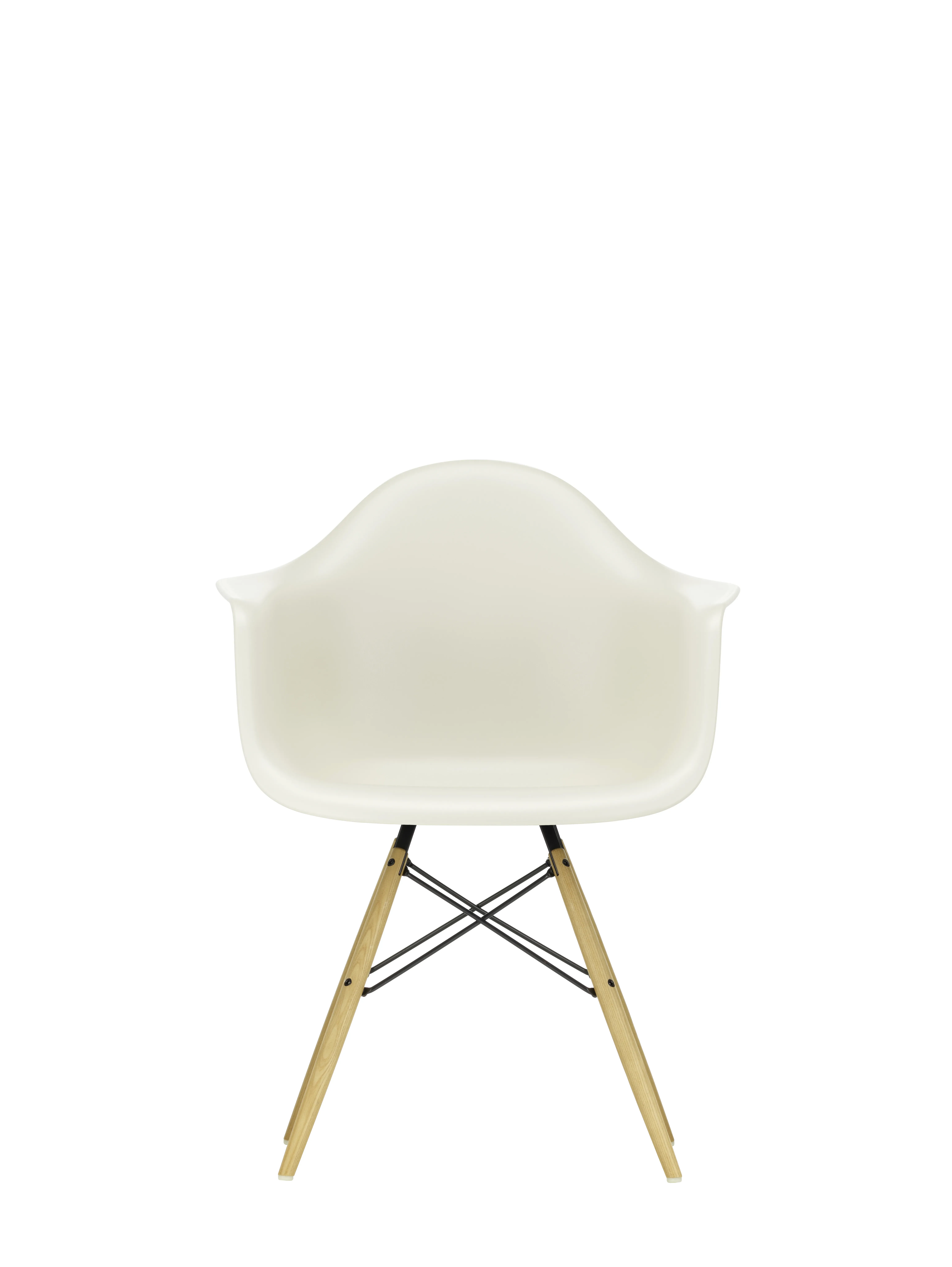 Vitra DAW Eames Plastic Armchair - galet RE - Frêne couleur miel