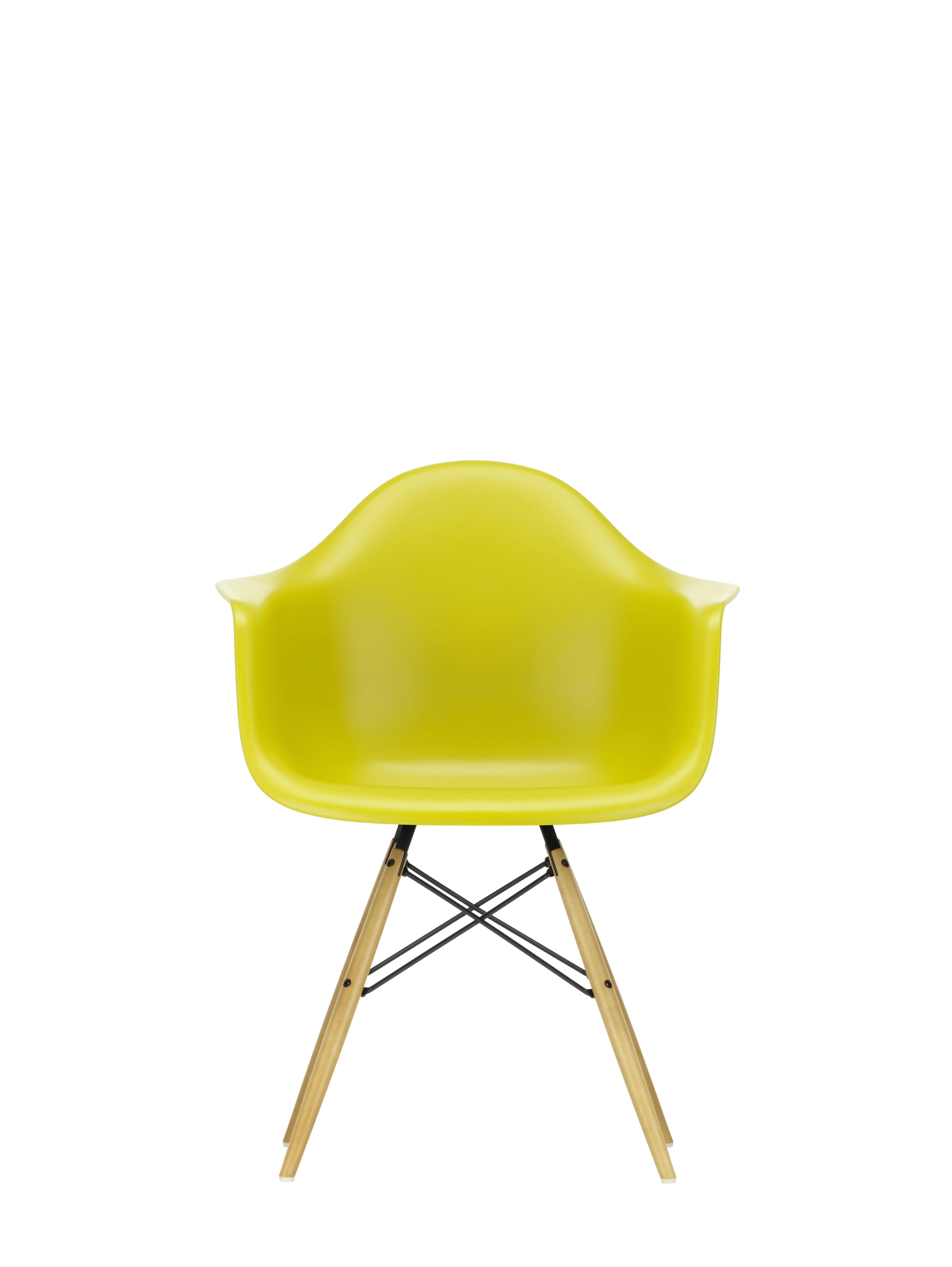 Vitra DAW Eames Plastic Armchair - moutarde RE - érable jaune