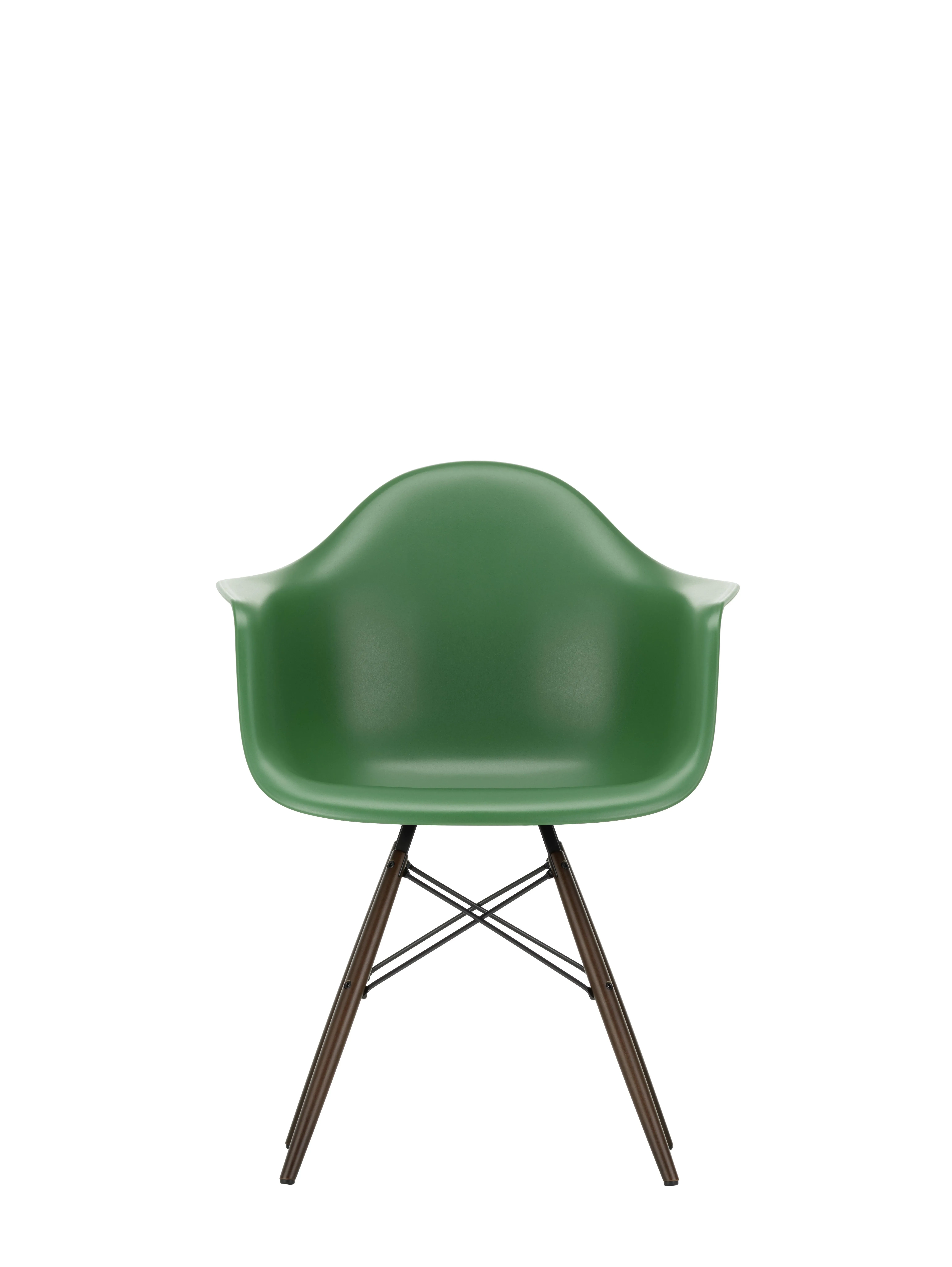 Vitra DAW Eames Plastic Armchair - émeraude RE - érable foncé