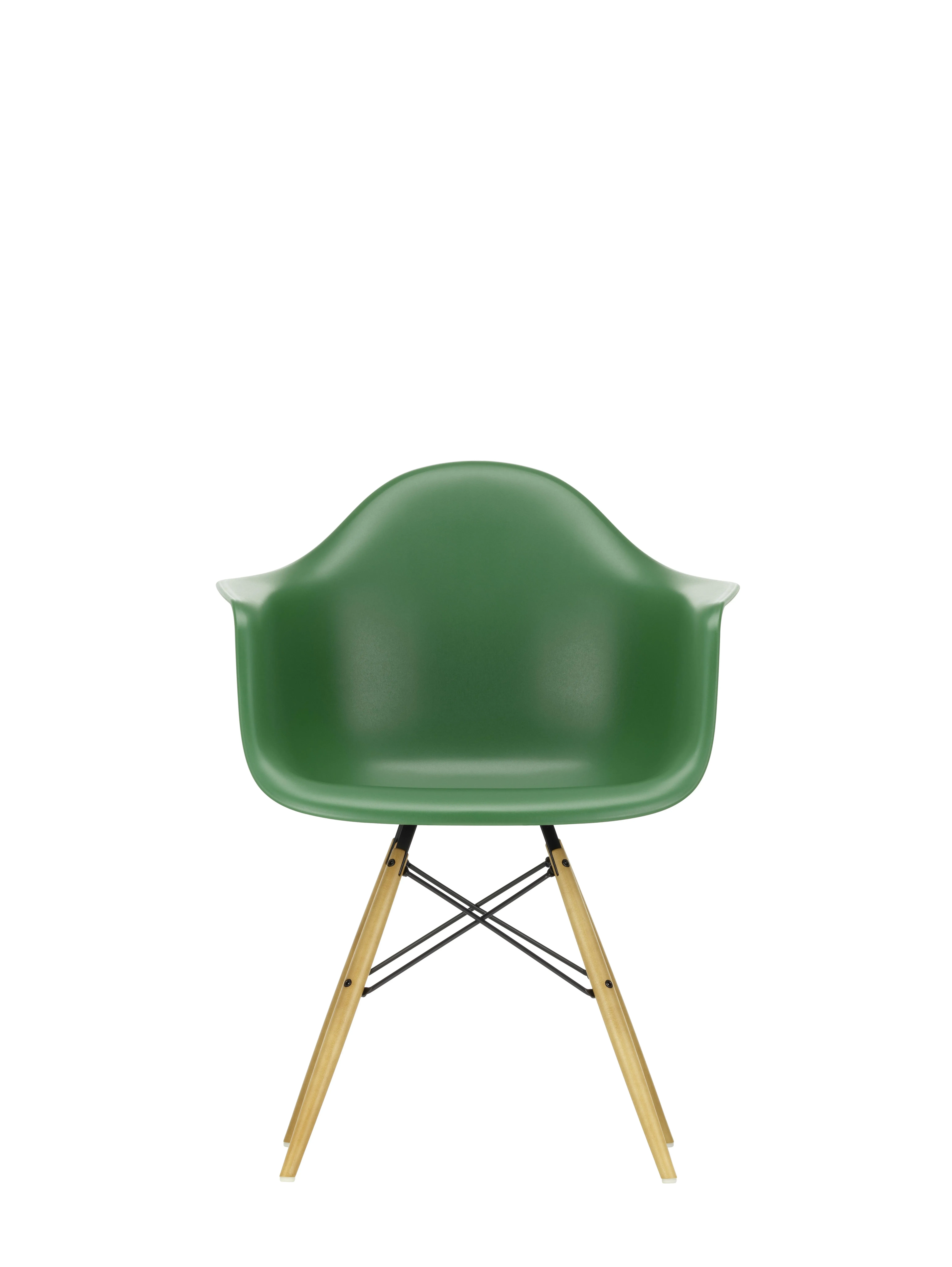 Vitra DAW Eames Plastic Armchair - émeraude RE - érable jaune