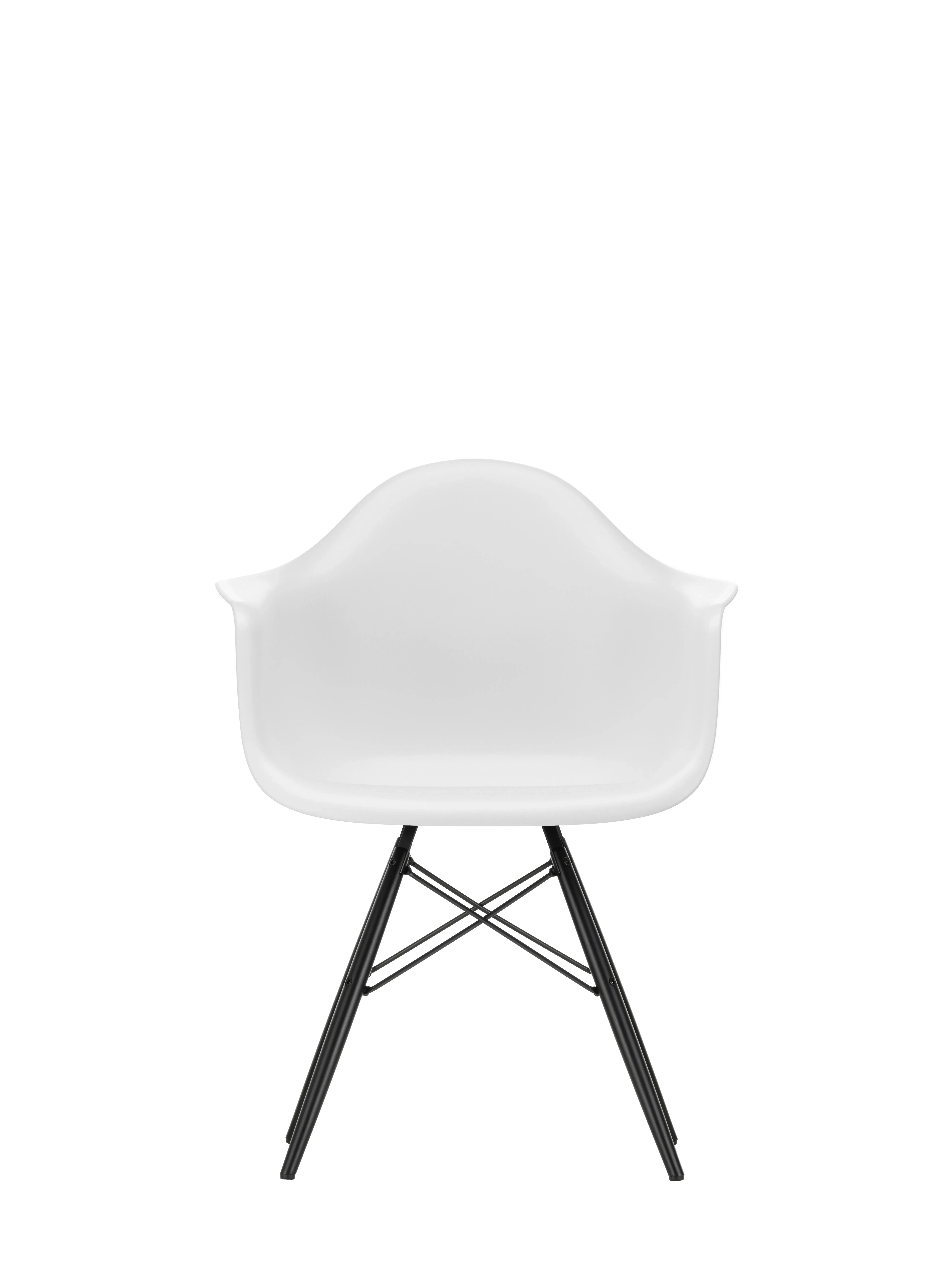 Vitra DAW Eames Plastic Armchair - coton blanc  RE - érable noir