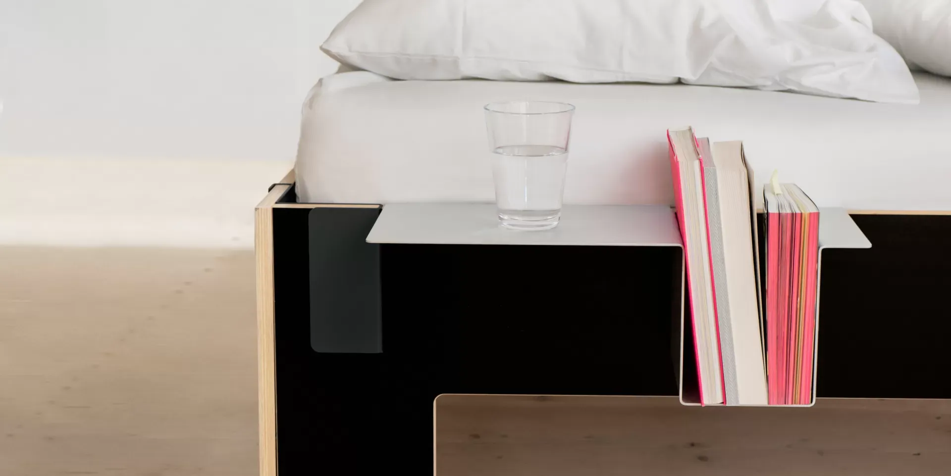 Moormann Tablette latérale Siebenschläfer + Tagedieb - gris clair