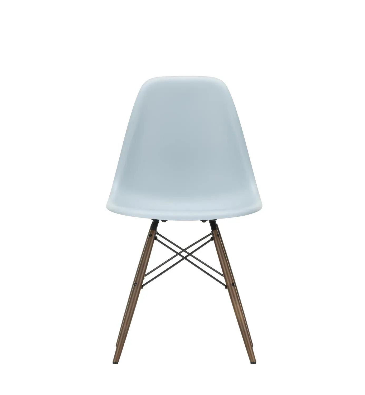 Vitra DSW Eames Plastic Side Chair - gris polaire RE - érable foncé