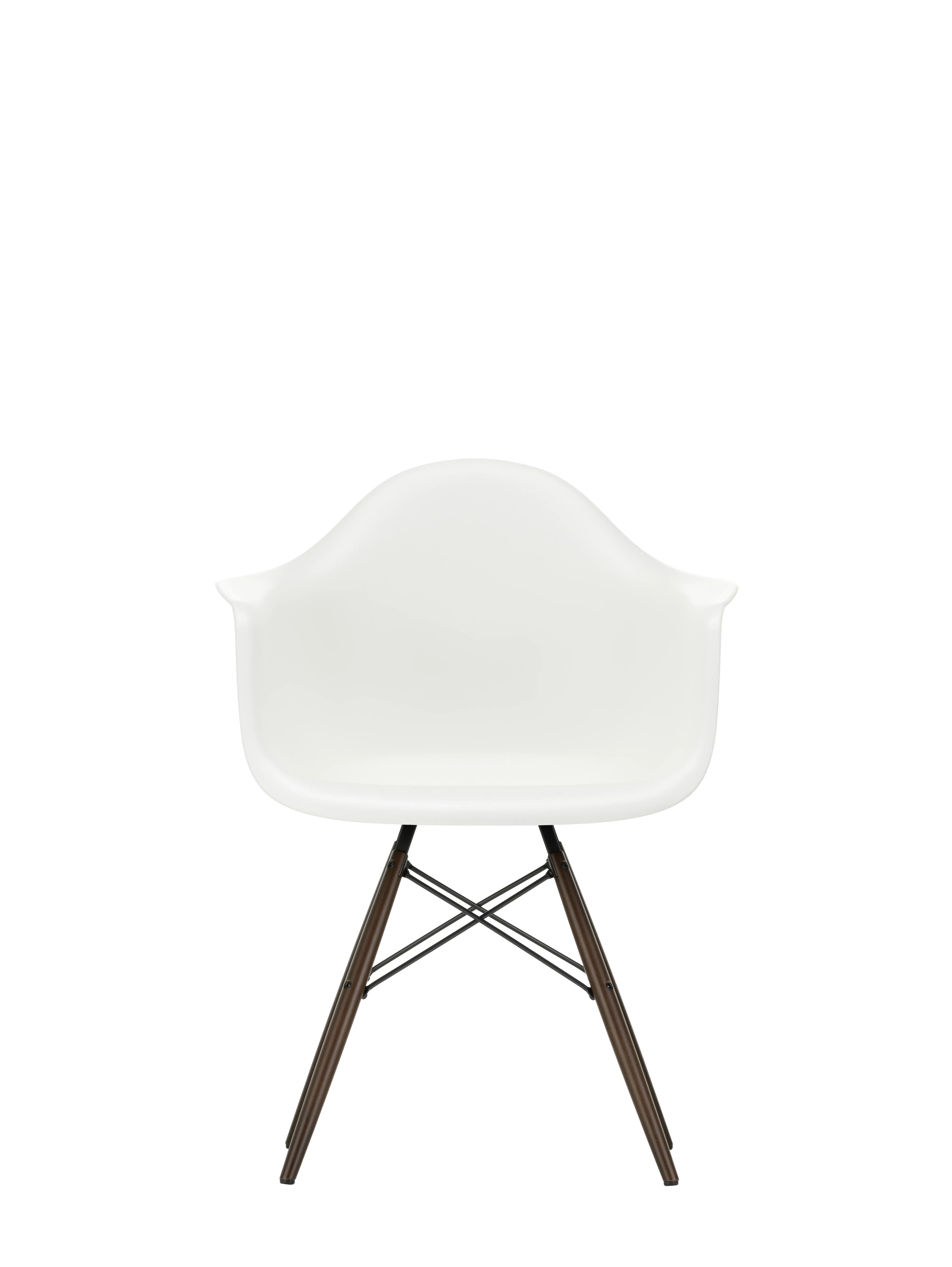 Vitra DAW Eames Plastic Armchair - blanc - érable foncé