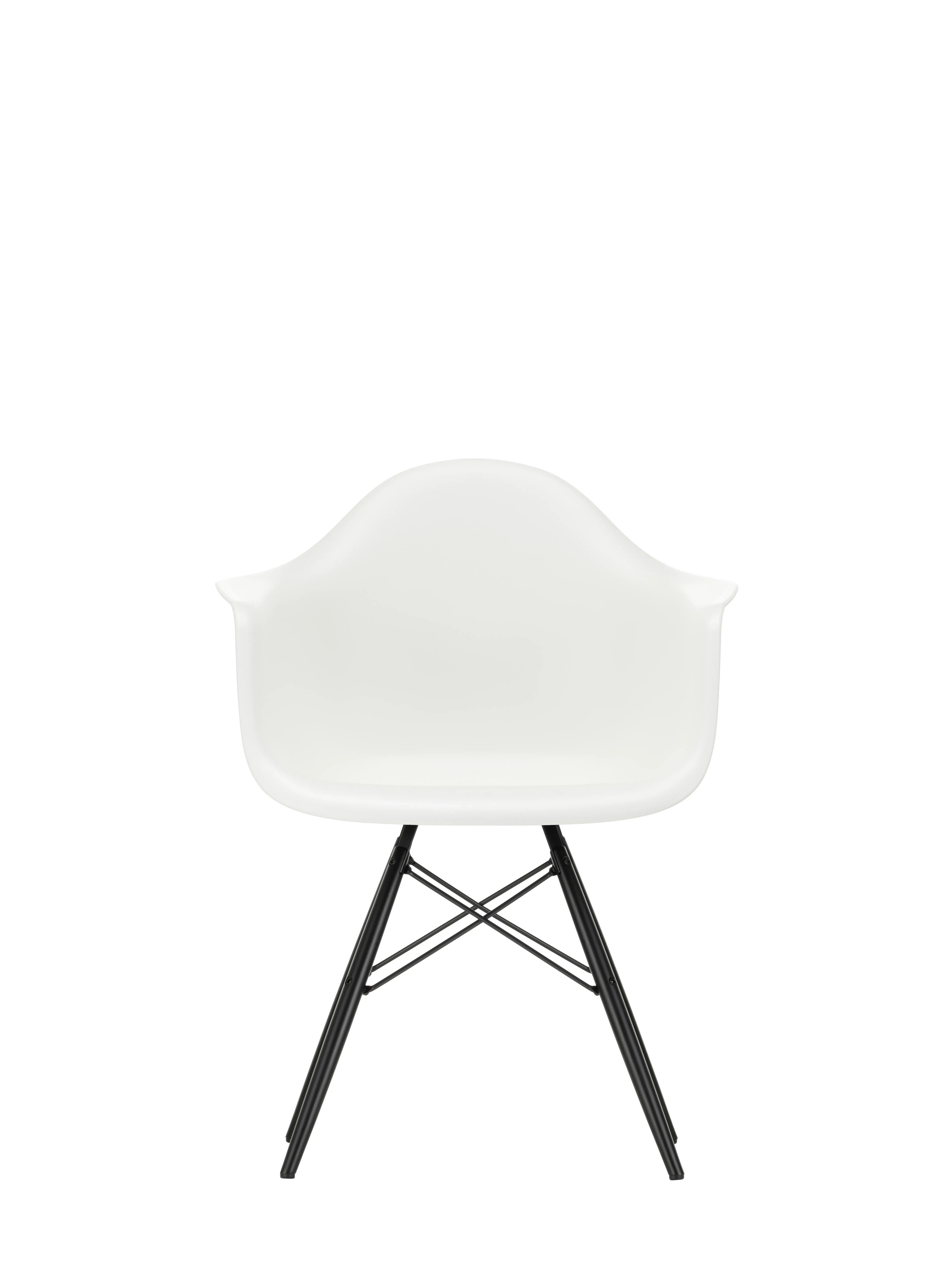 Vitra DAW Eames Plastic Armchair - blanc - érable noir