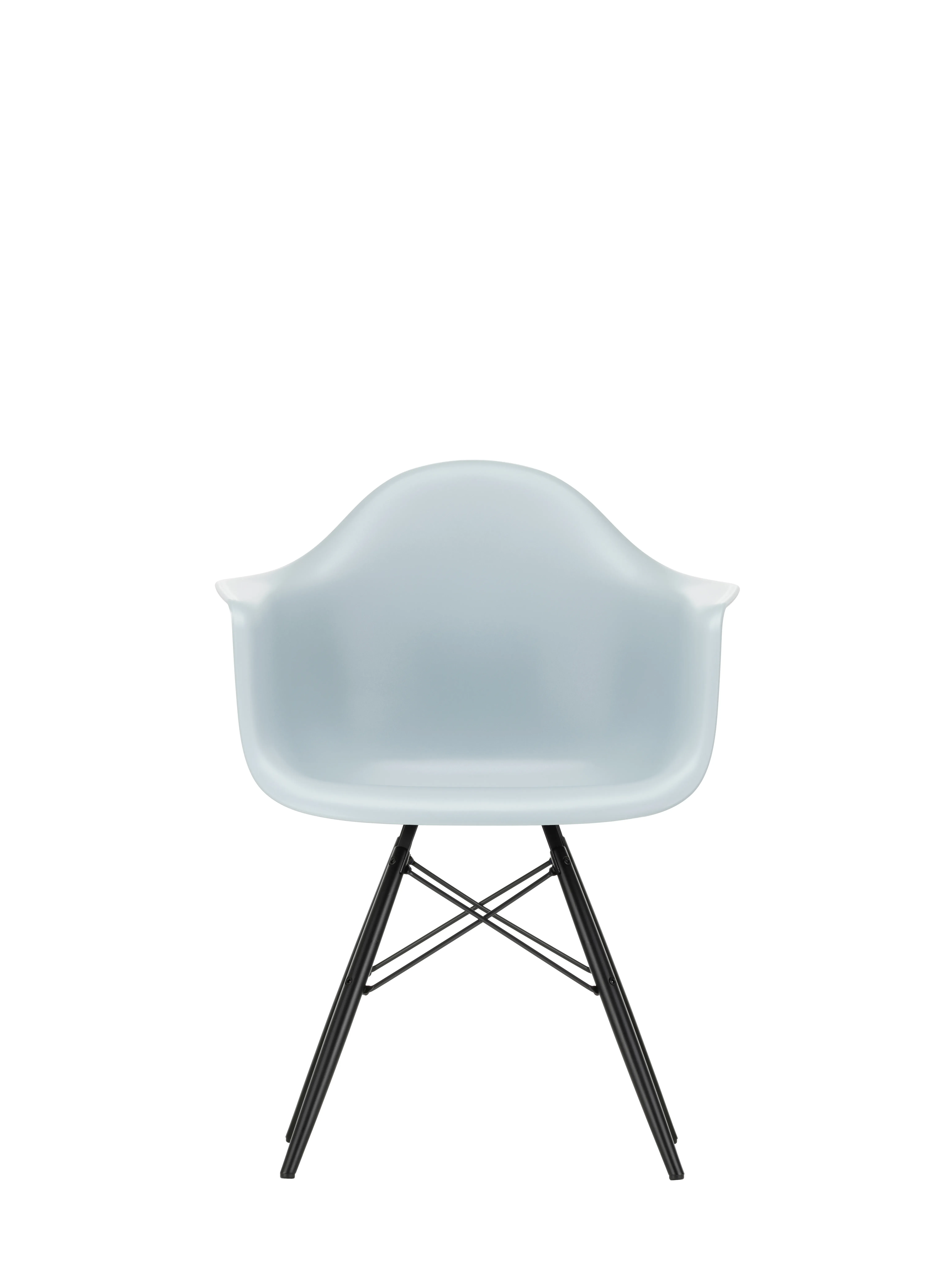Vitra DAW Eames Plastic Armchair - gris polaire RE - érable noir