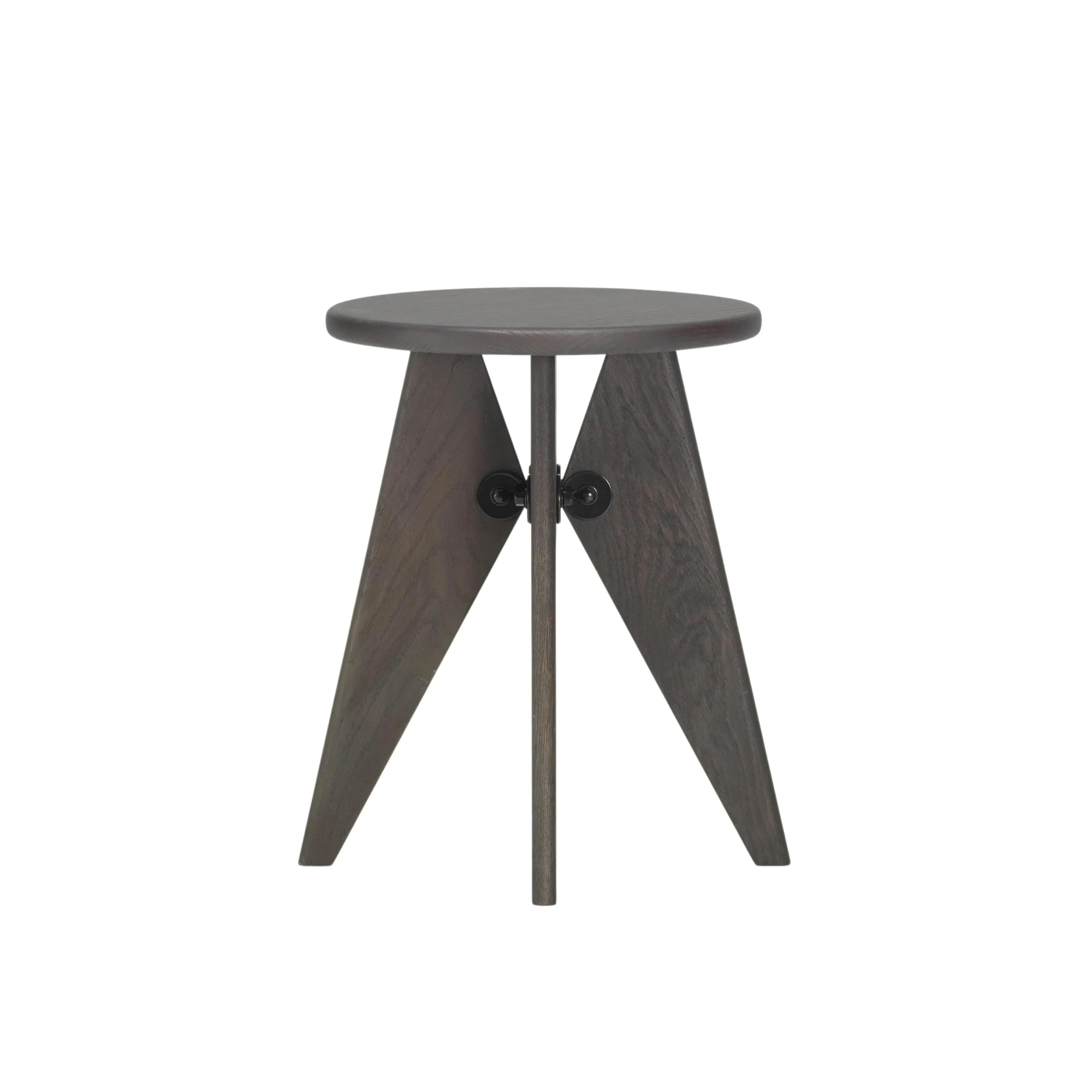 Vitra Tabouret Bois - Chêne massif teinté foncé