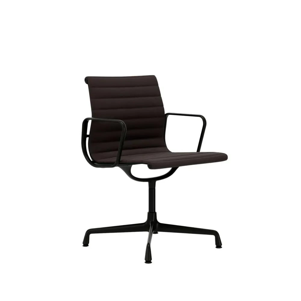 Vitra Chaise en Aluminium - EA 104 - noir profond - Hopsak - chataîne/marron marécage