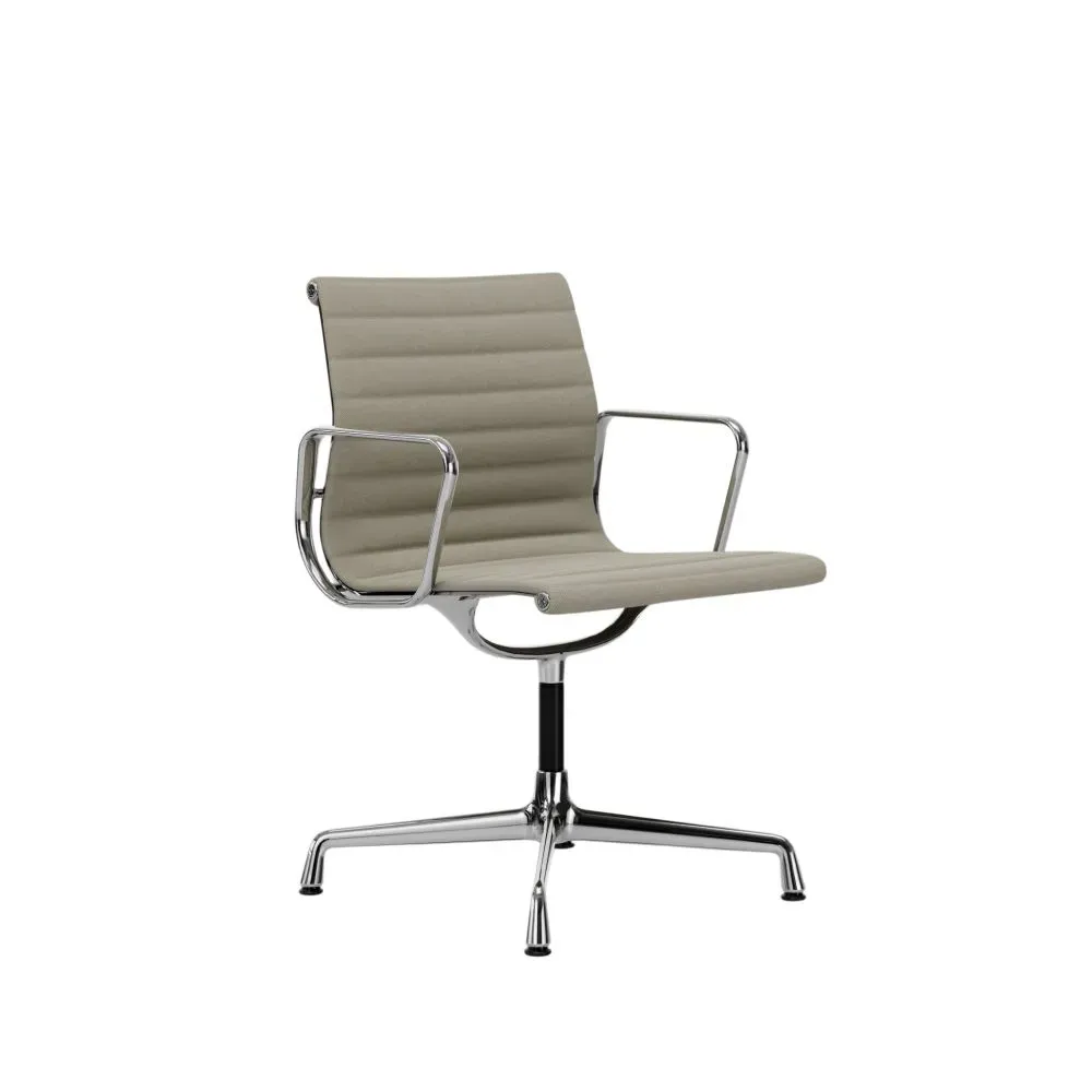 Vitra Chaise en Aluminium - EA 104 - chromé - Hopsak - gris chaud/ivoire