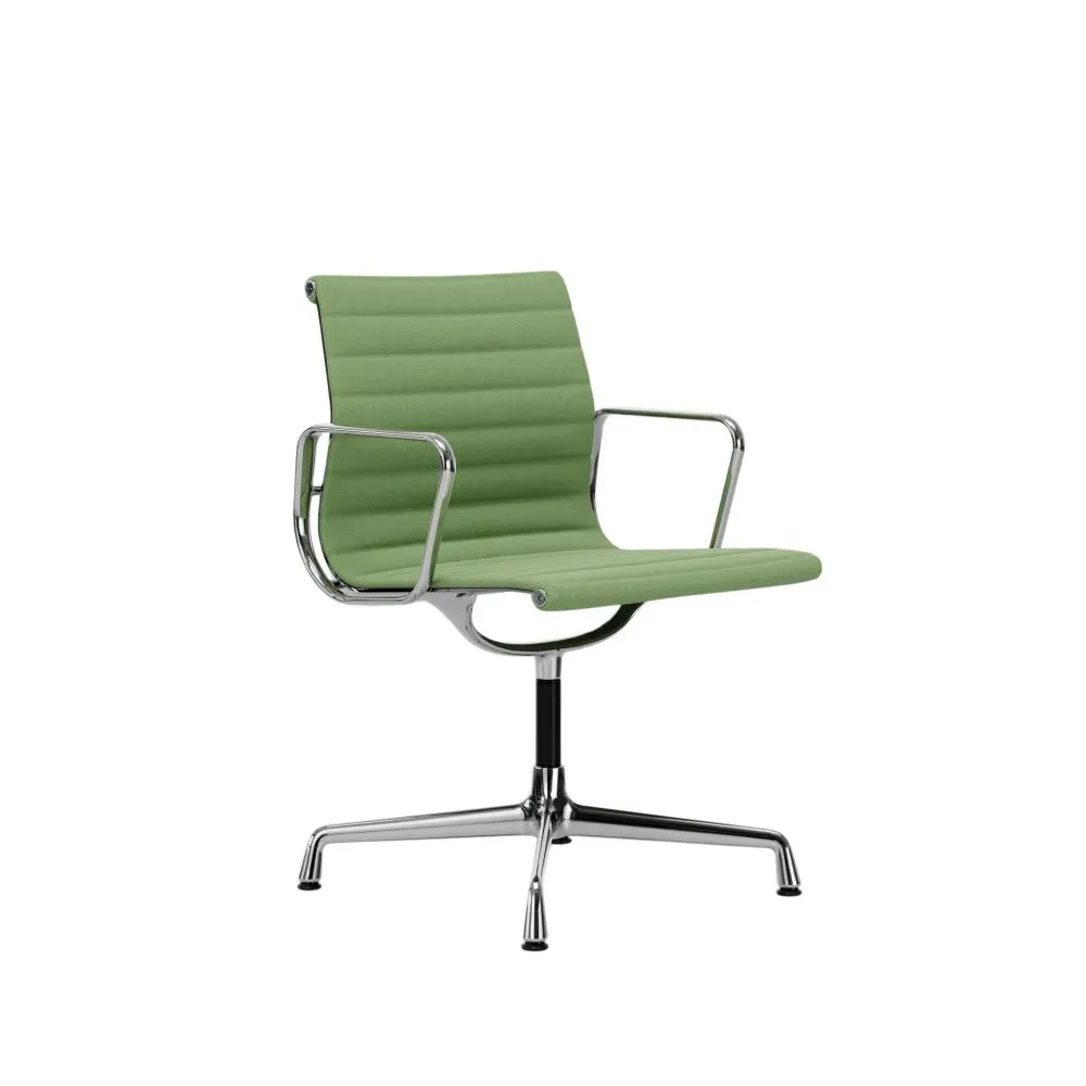 Vitra Chaise en Aluminium - EA 104 - chromé - Hopsak - vert prairie/ivoire