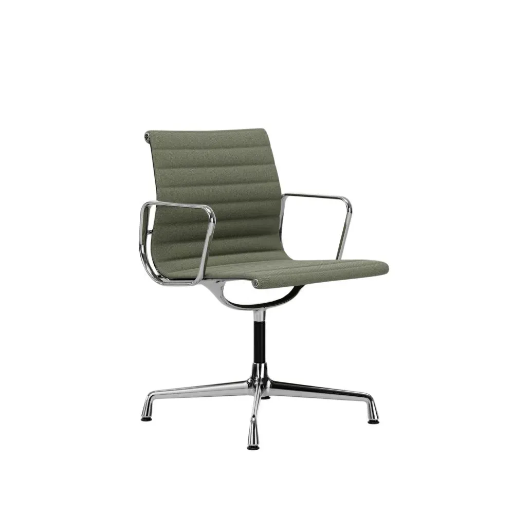 Vitra Chaise en Aluminium - EA 104 - chromé - Hopsak - ivoire/forest