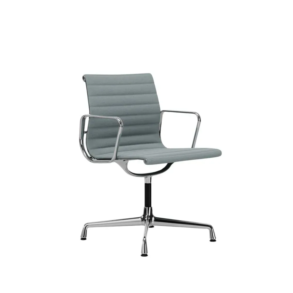 Vitra Chaise en Aluminium - EA 104 - chromé - Hopsak - bleu polaire/ivoire