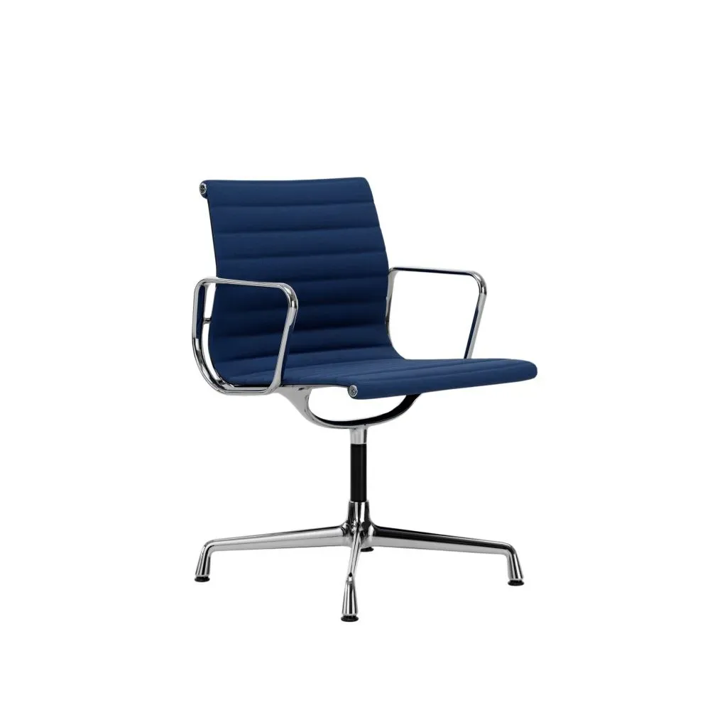 Vitra Chaise en Aluminium - EA 104 - chromé - Hopsak - bleu/marron marécage
