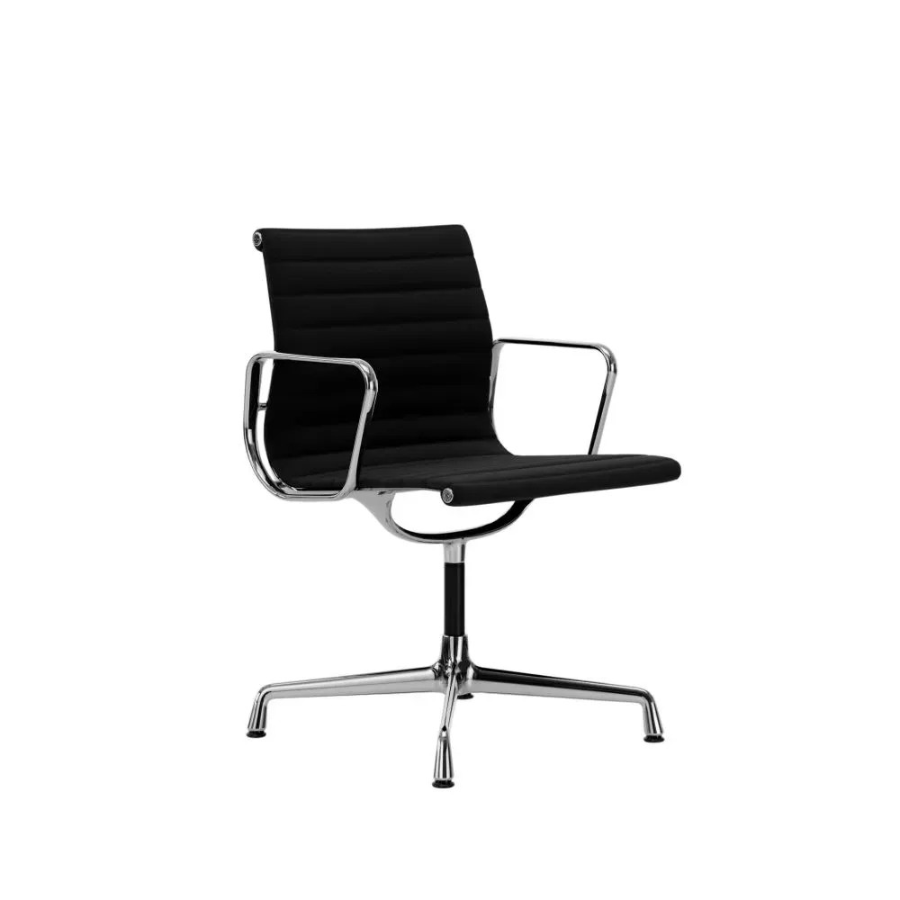 Vitra Chaise en Aluminium - EA 104 - chromé - Hopsak - noir