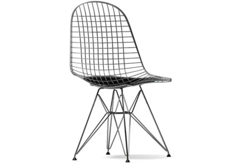 Vitra Chaise Wire DKR-5 - chromé - Hopsak - gris foncé