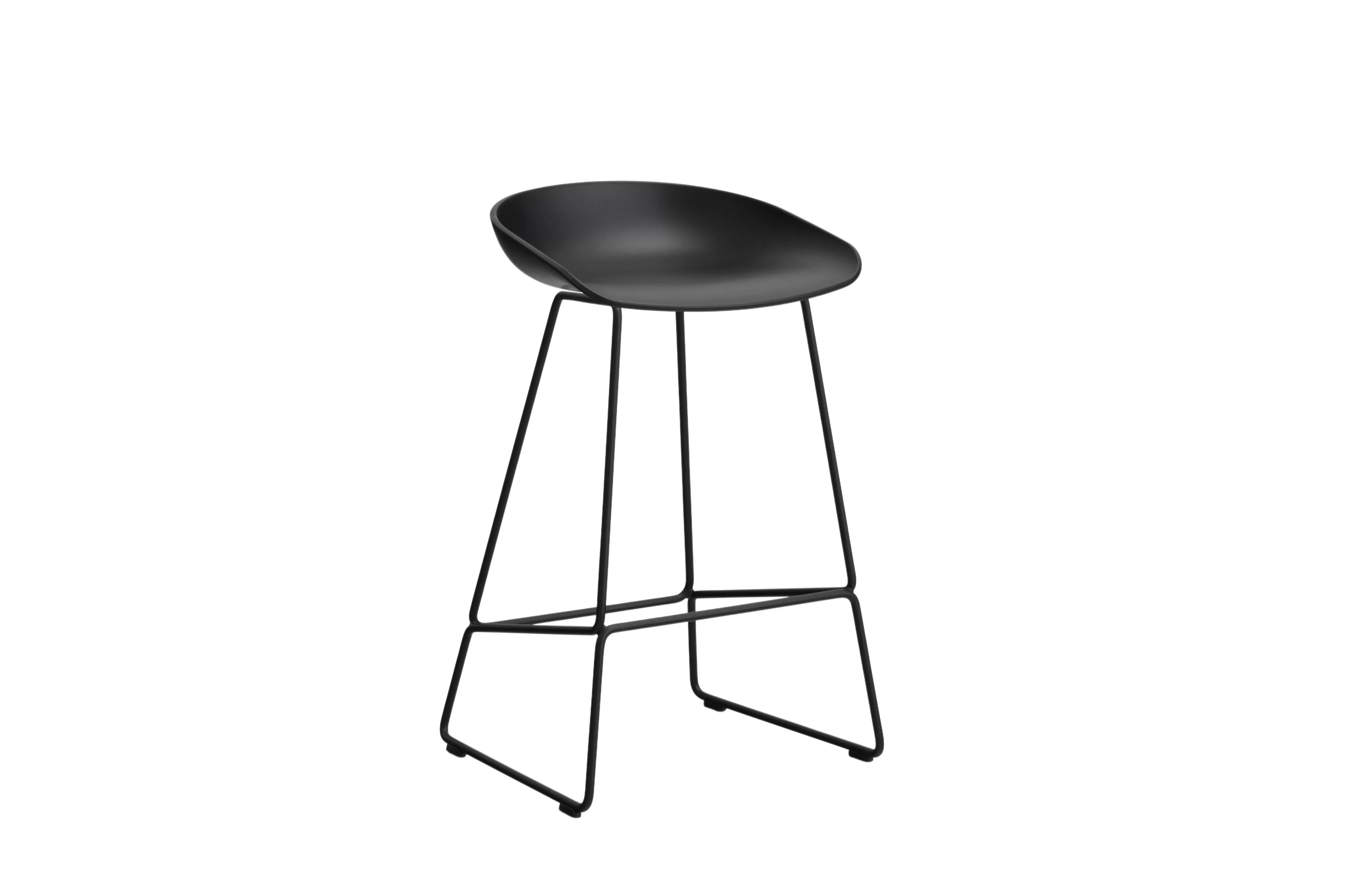 HAY About a Stool AAS 38 - Hauteur d'assise 65 cm - patins en feutre - noir - black 2.0