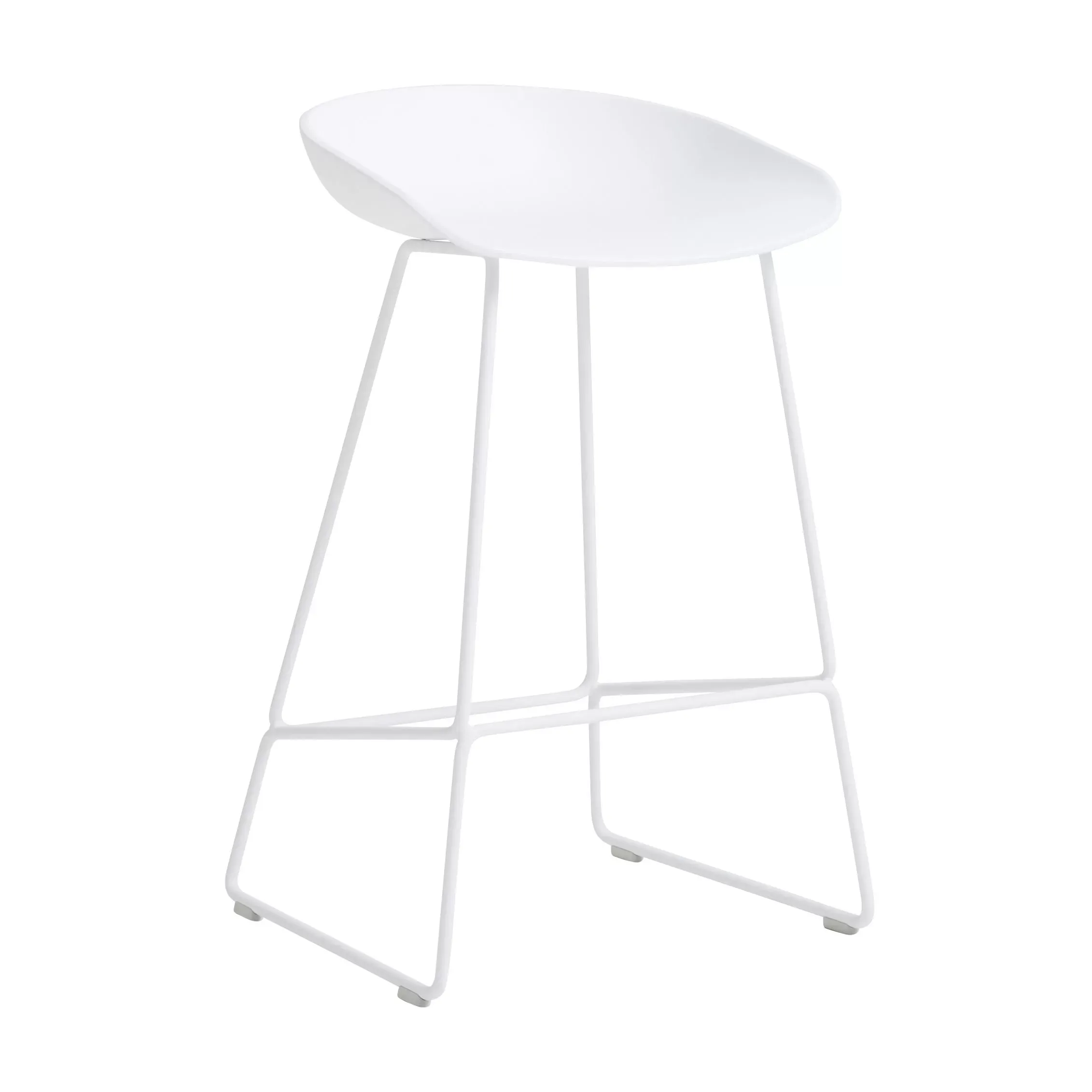 HAY About a Stool AAS 38 - Hauteur d'assise 65 cm - patins standards en plastique - blanc - white 2.0