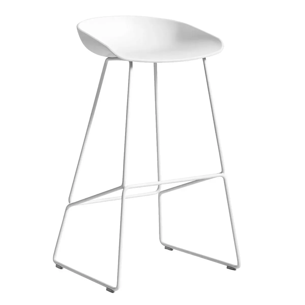 HAY About a Stool AAS 38 - Hauteur d'assise 75 cm - patins standards en plastique - blanc - white 2.0