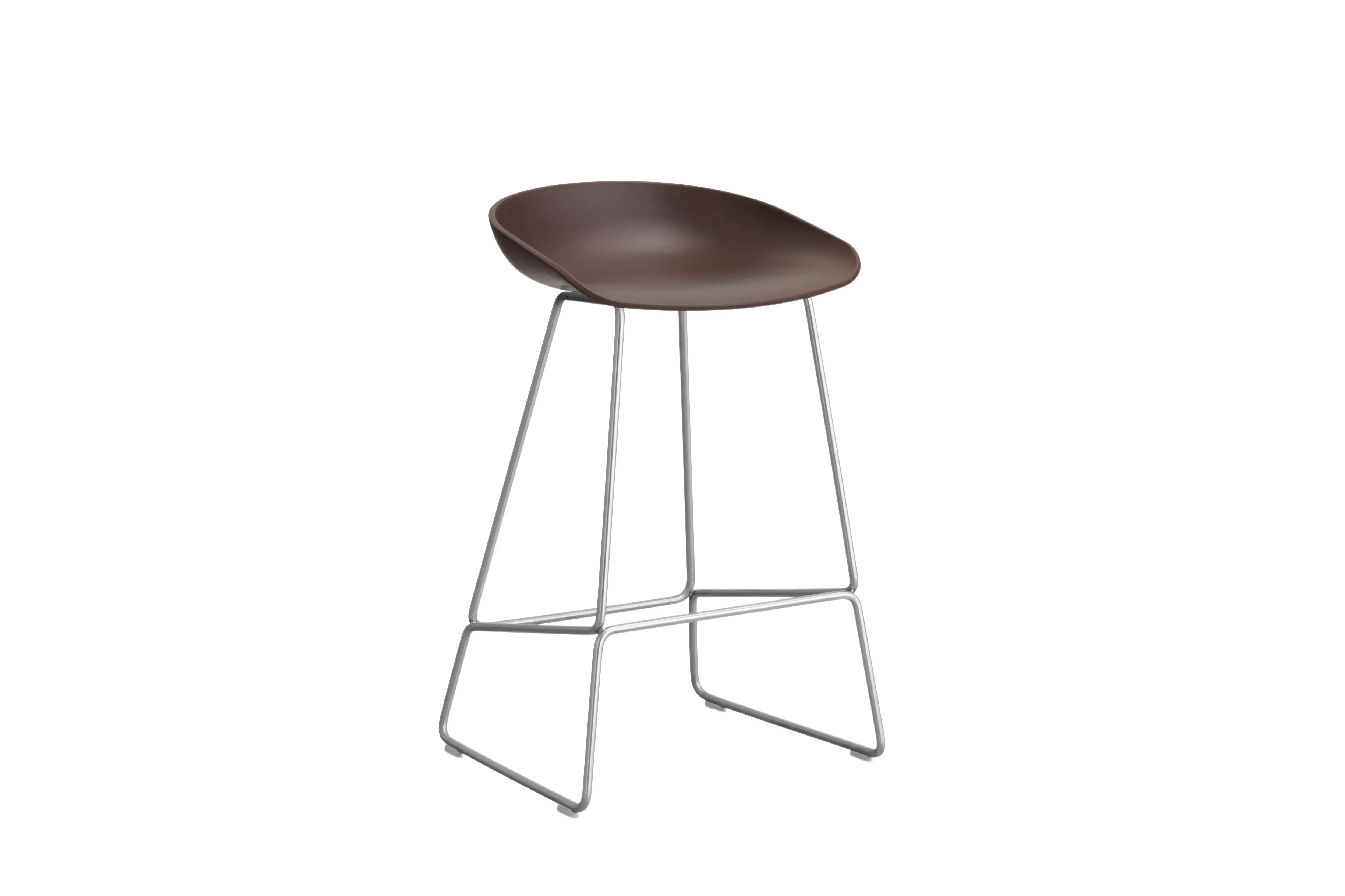 HAY About a Stool AAS 38 - raisin 2.0 - acier inoxydable - patins standards en plastique - Hauteur d'assise 65 cm